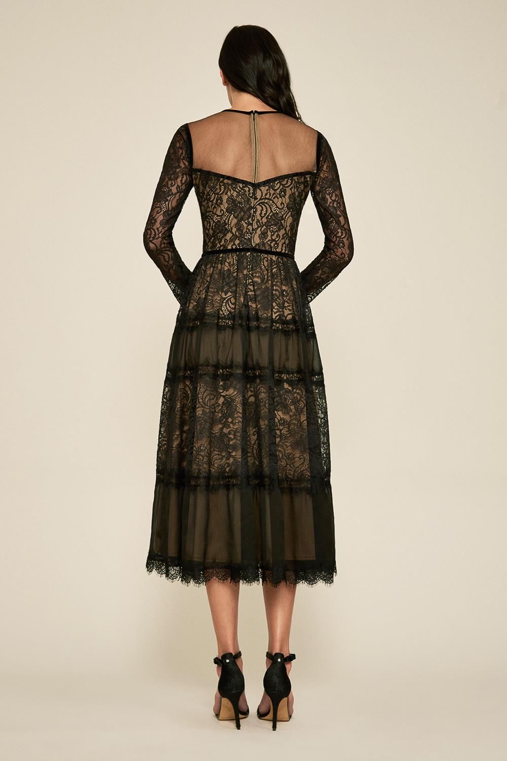 Lace Illusion Midi Dress sold by Lord & Taylor product image thumbnail 3