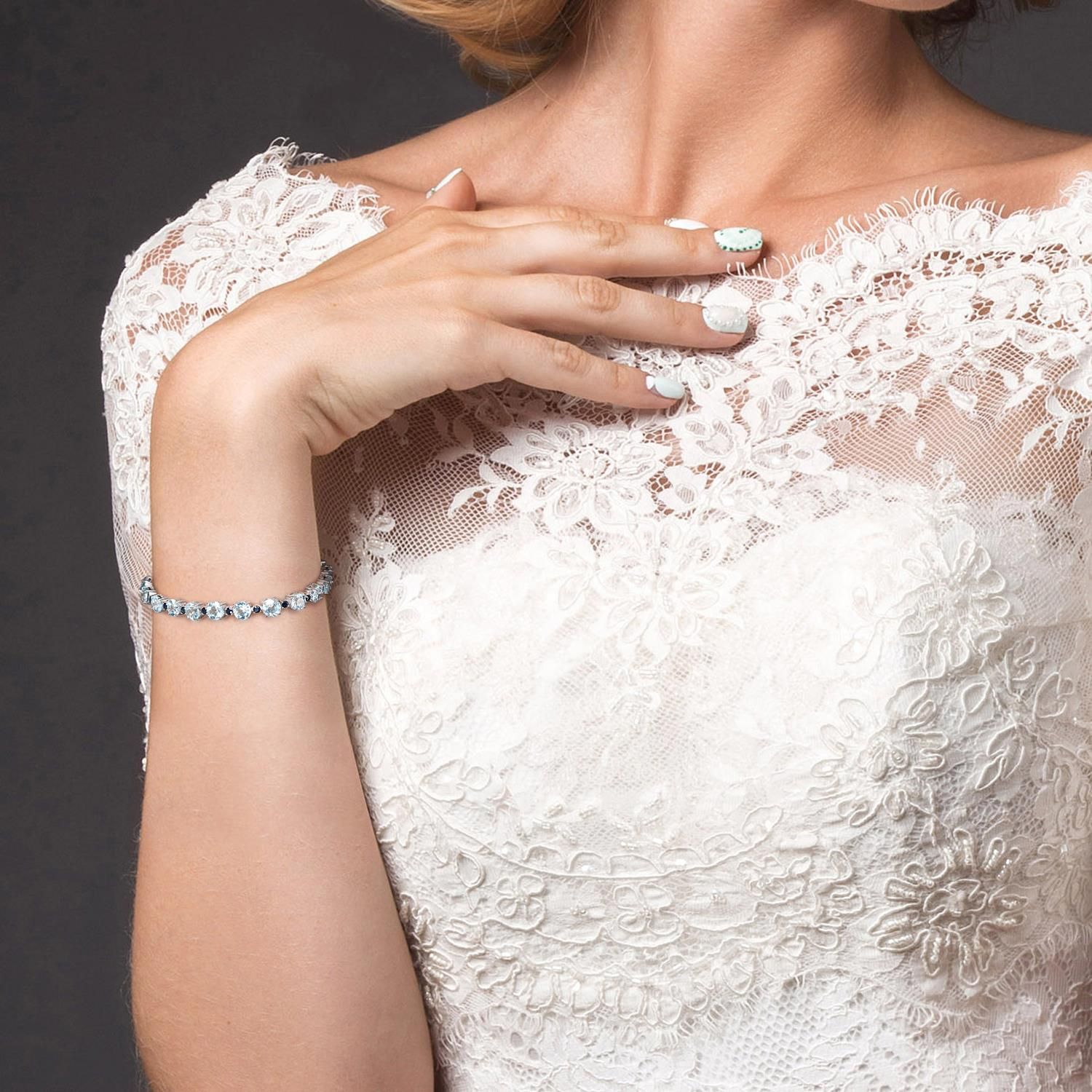 Blue Topaz and Sapphire Bracelet sold by Lord & Taylor product image thumbnail 4