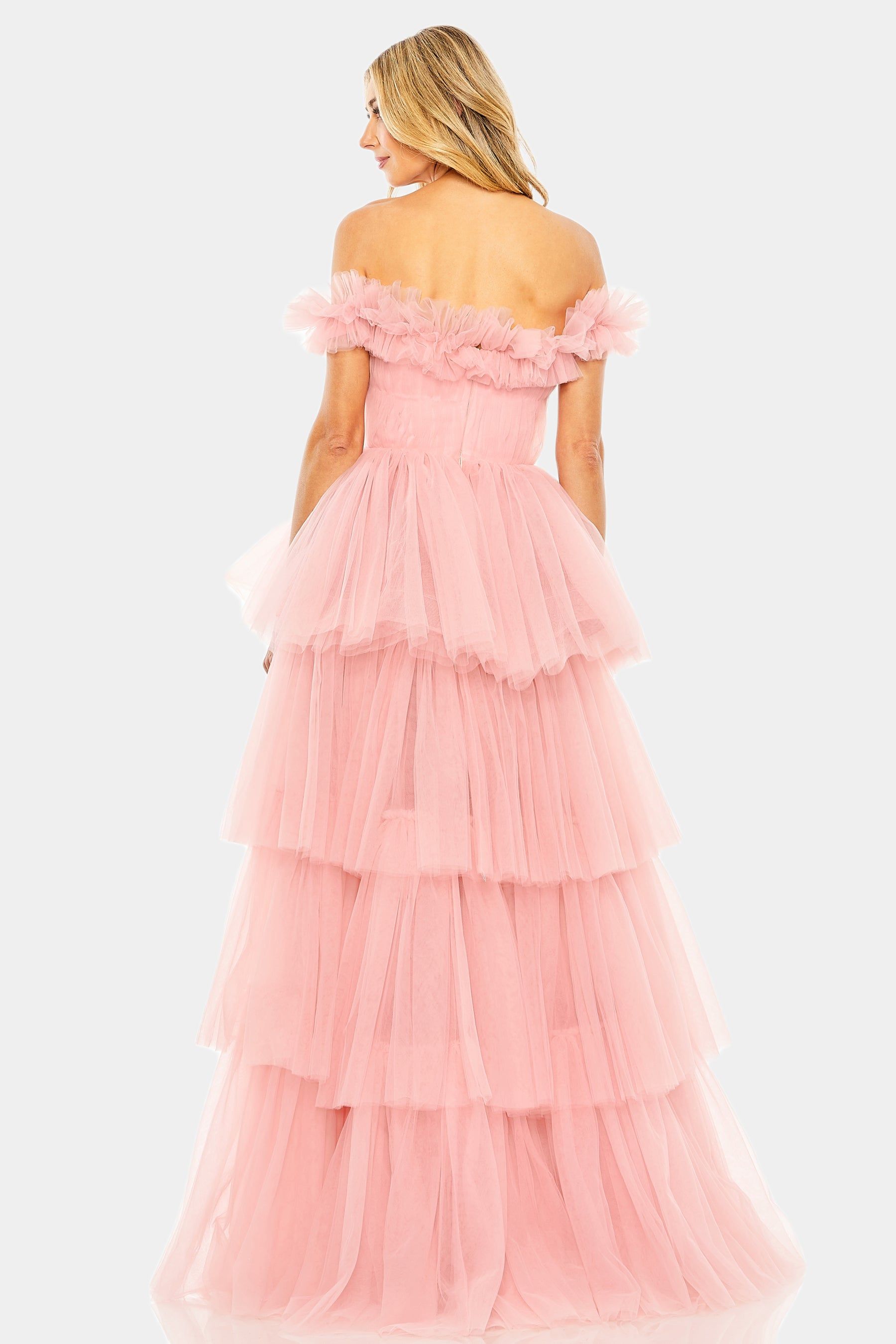 Strapless High Low Tulle Gown sold by Lord & Taylor product image thumbnail 3