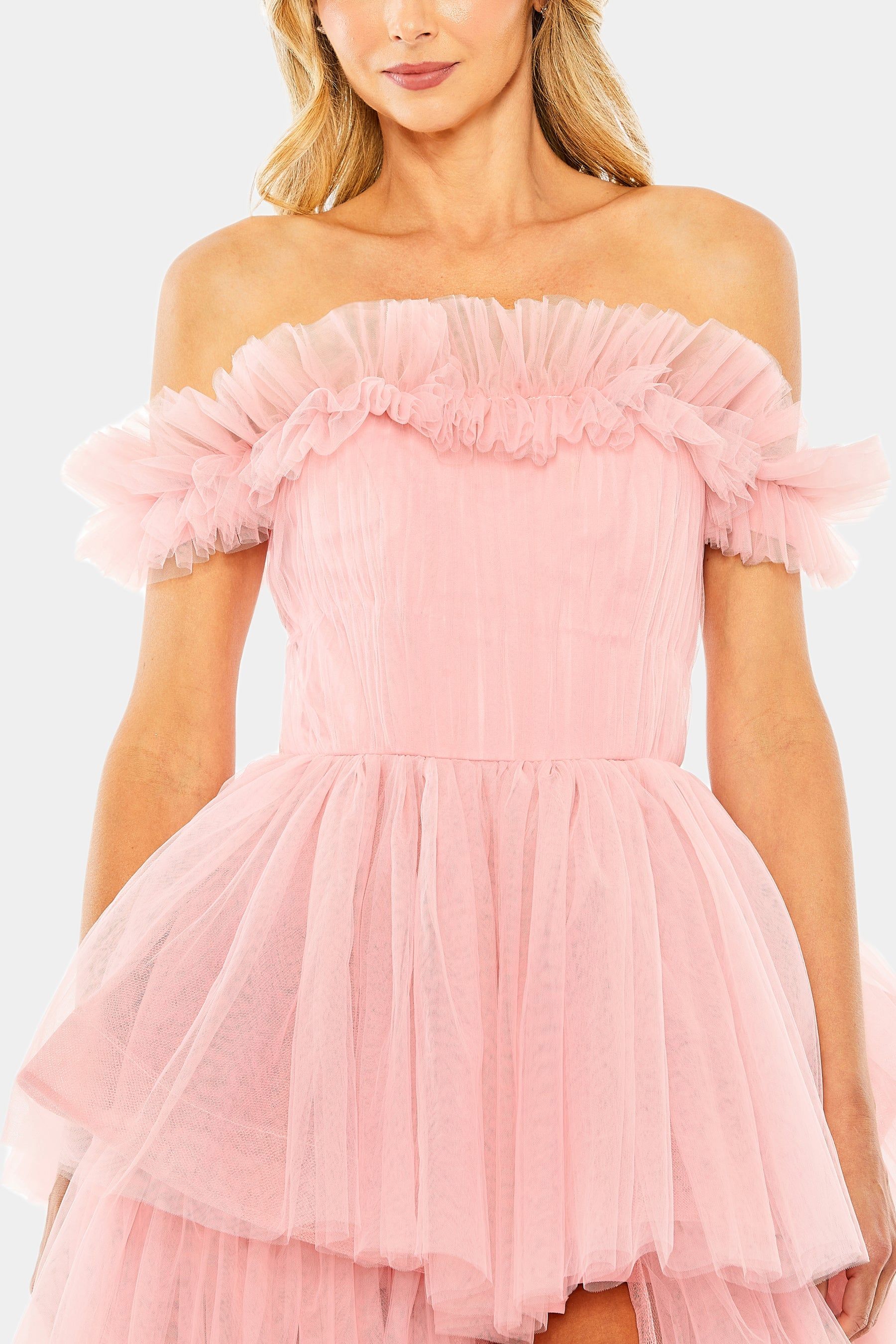 Strapless High Low Tulle Gown sold by Lord & Taylor product image thumbnail 4