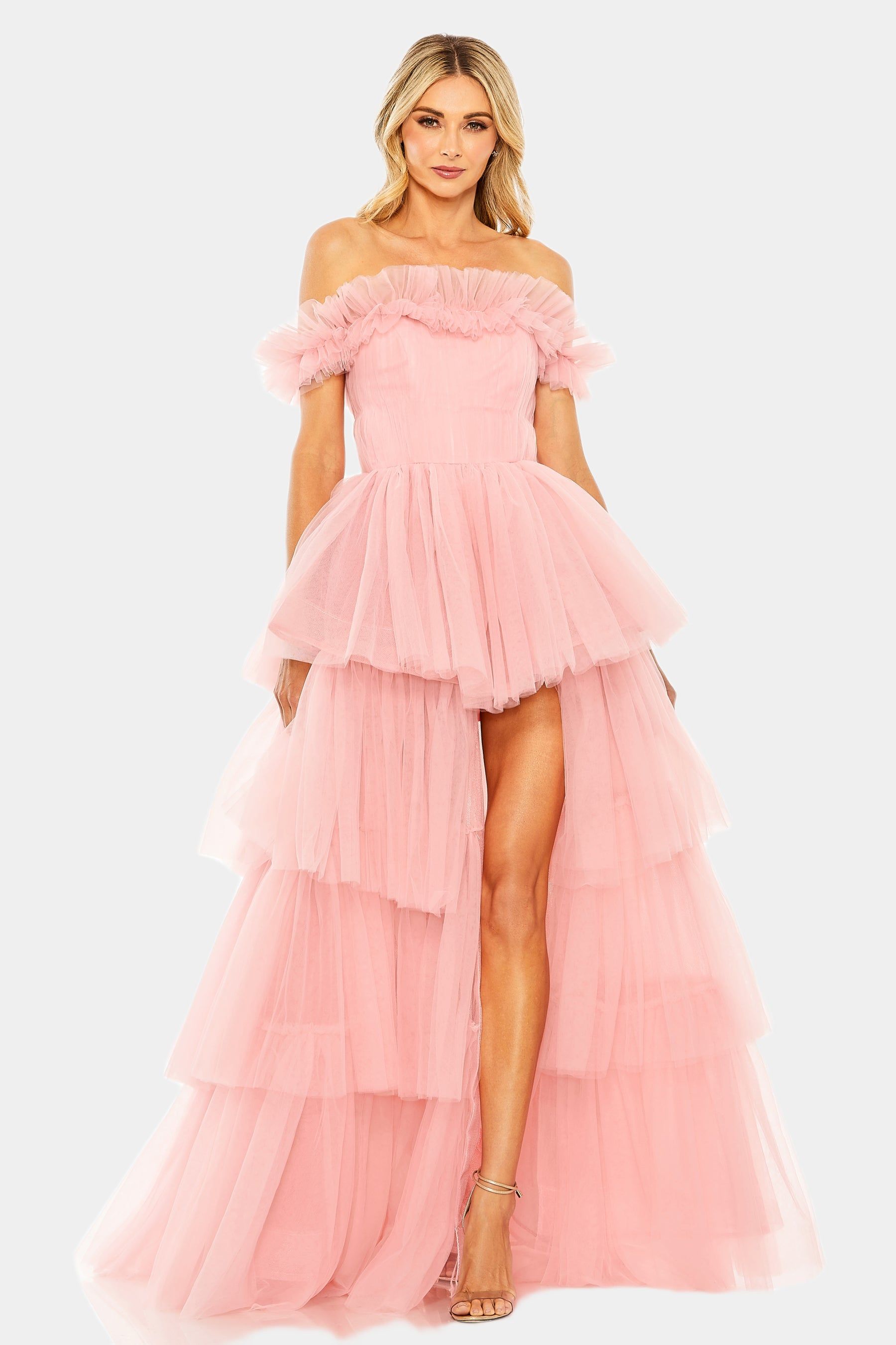 Strapless High Low Tulle Gown sold by Lord & Taylor