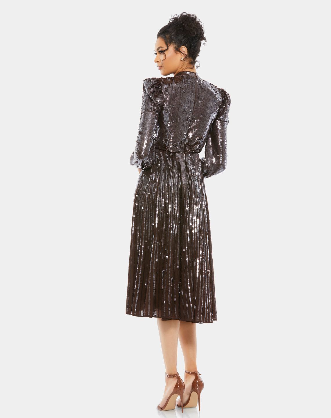 Long Sleeve Tea Length Dress sold by Lord & Taylor product image thumbnail 4