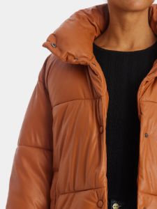 Faux Leather Drop Shoulder Puffer sold by Lord & Taylor
