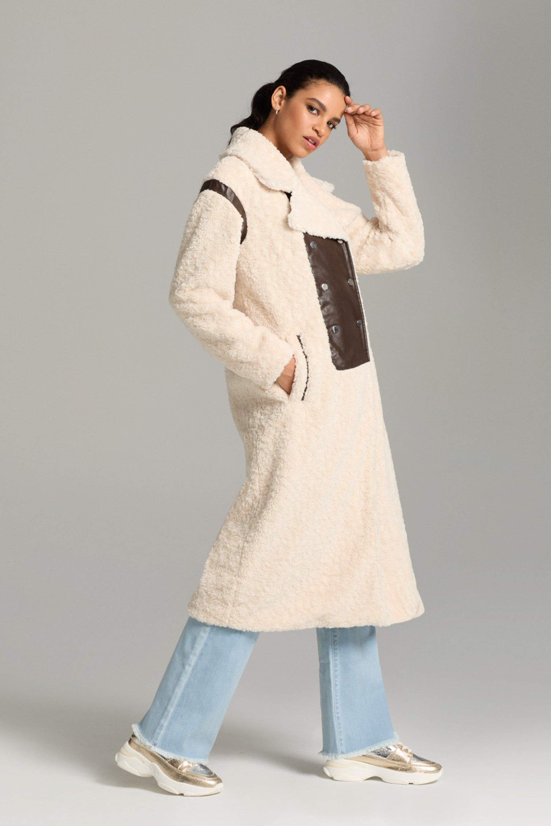 Sherpa Leather Jacket sold by Lord & Taylor product image thumbnail 2