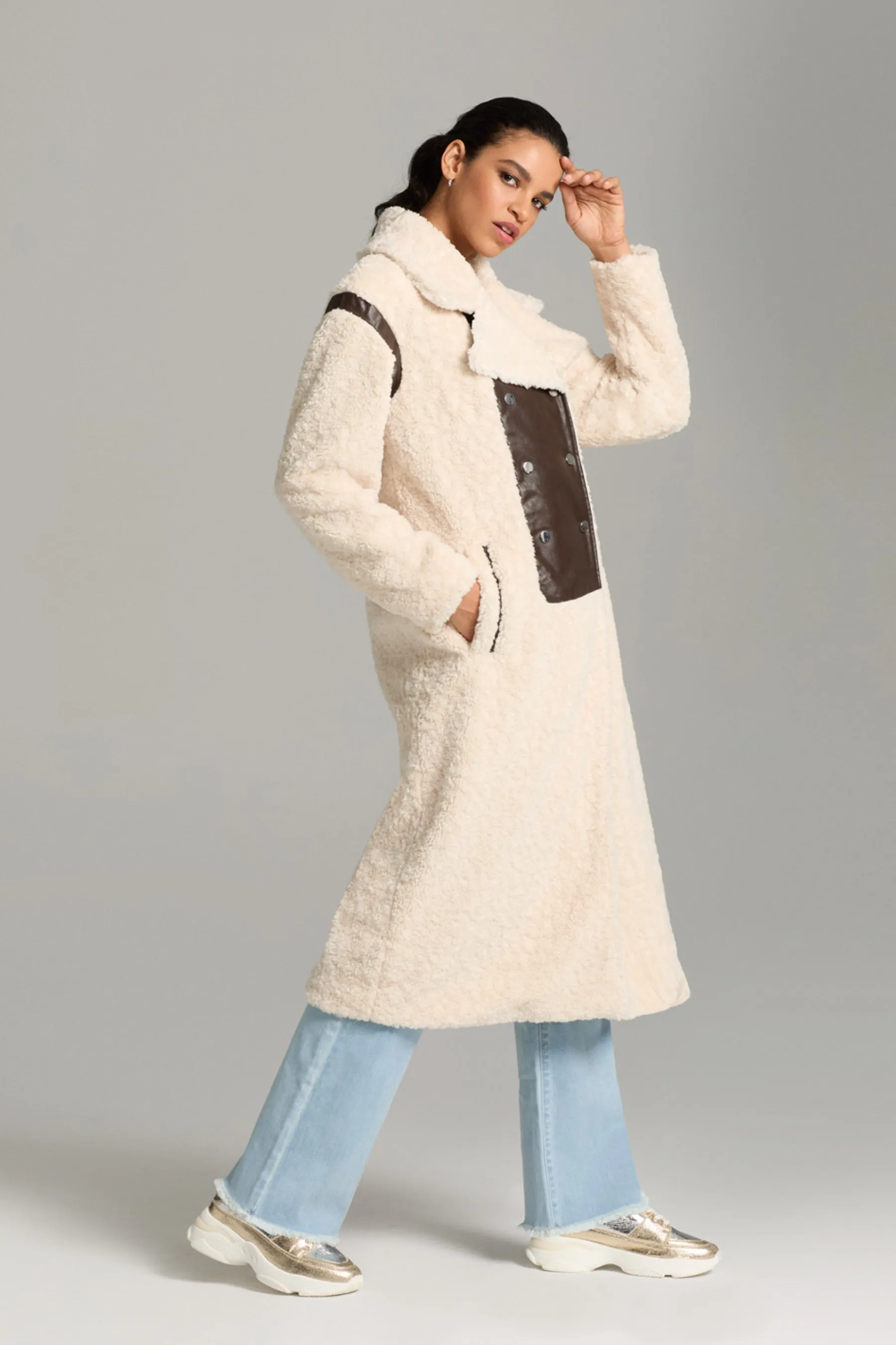 Sherpa Leather Jacket sold by Lord & Taylor product image thumbnail 2