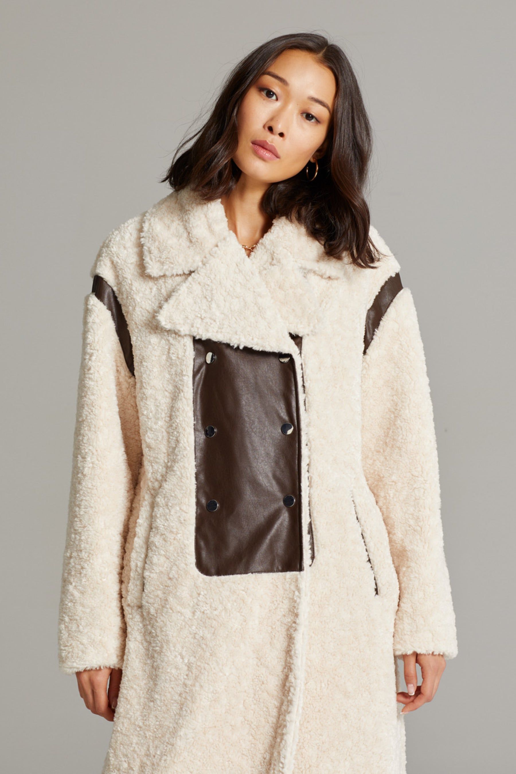 Sherpa Leather Jacket sold by Lord & Taylor product image thumbnail 4