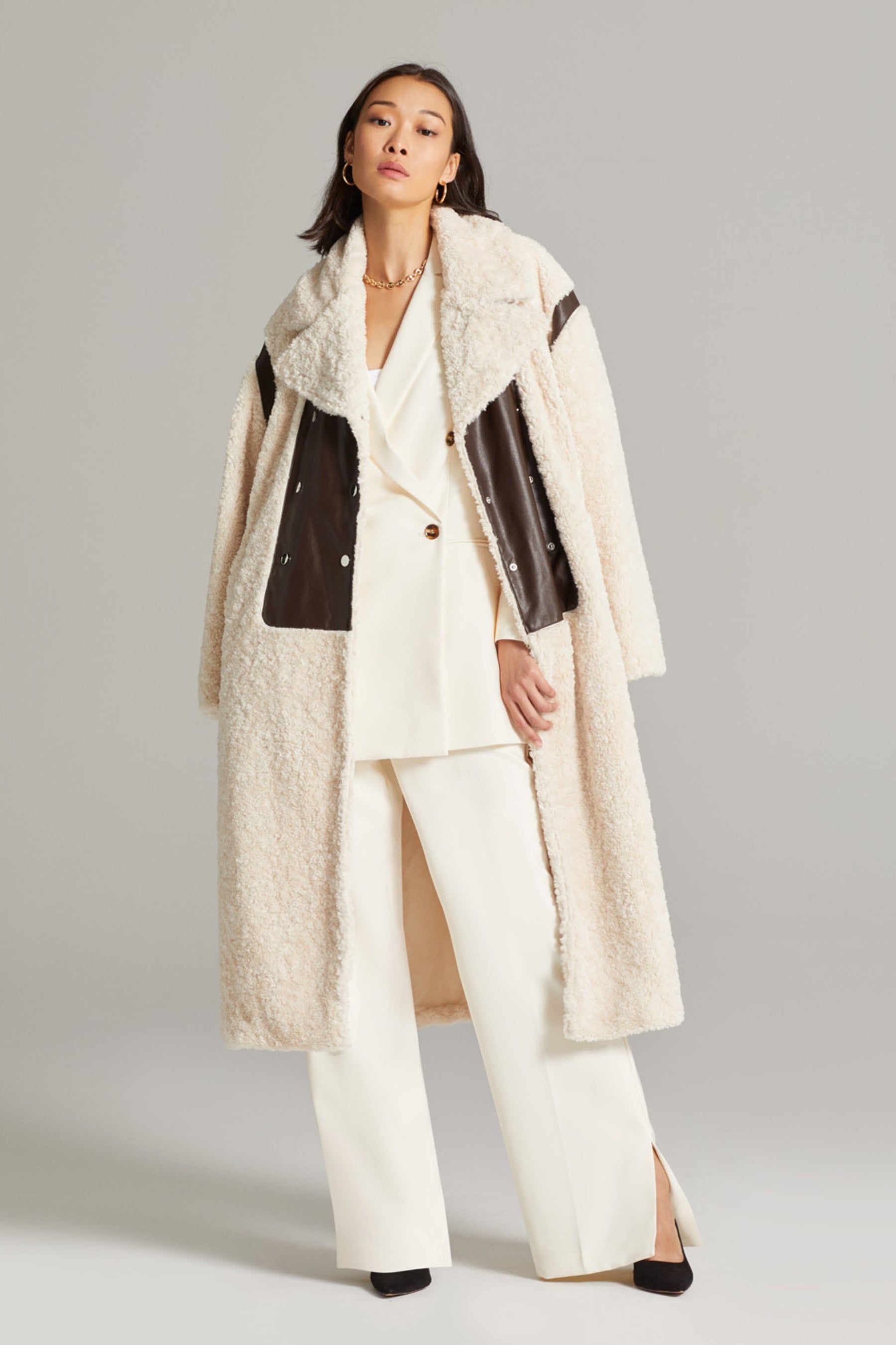 Sherpa Leather Jacket sold by Lord & Taylor