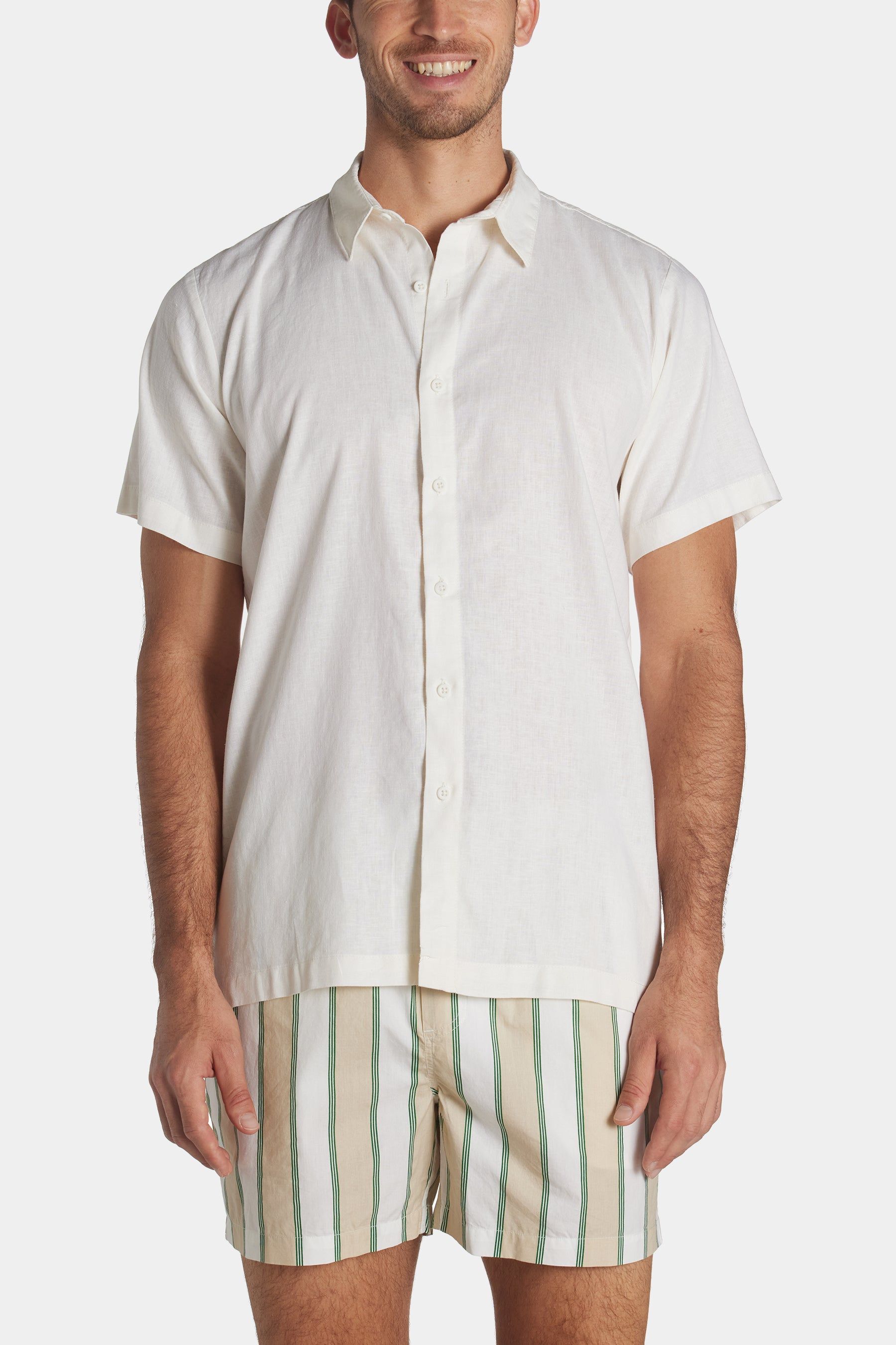 Stretch Linen Short Sleeve Shirt sold by Lord & Taylor product image thumbnail 15