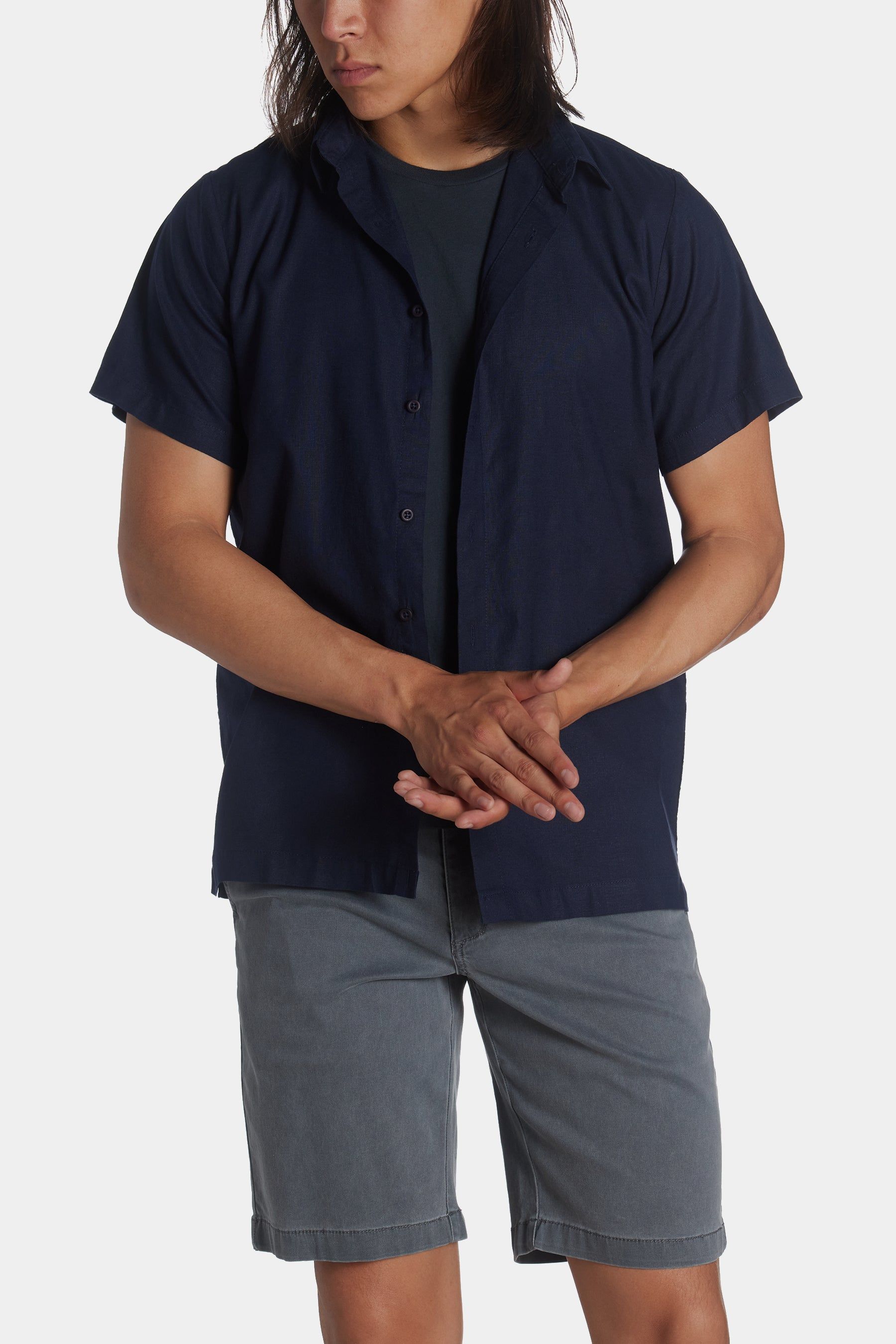 Stretch Linen Short Sleeve Shirt sold by Lord & Taylor product image thumbnail 2