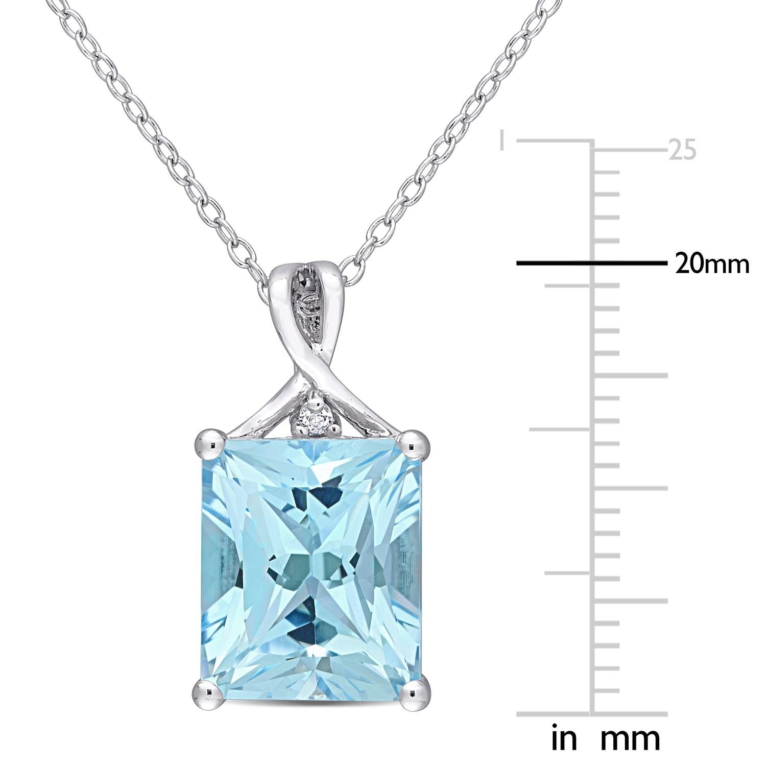 Blue and White Topaz Necklace sold by Lord & Taylor product image thumbnail 2