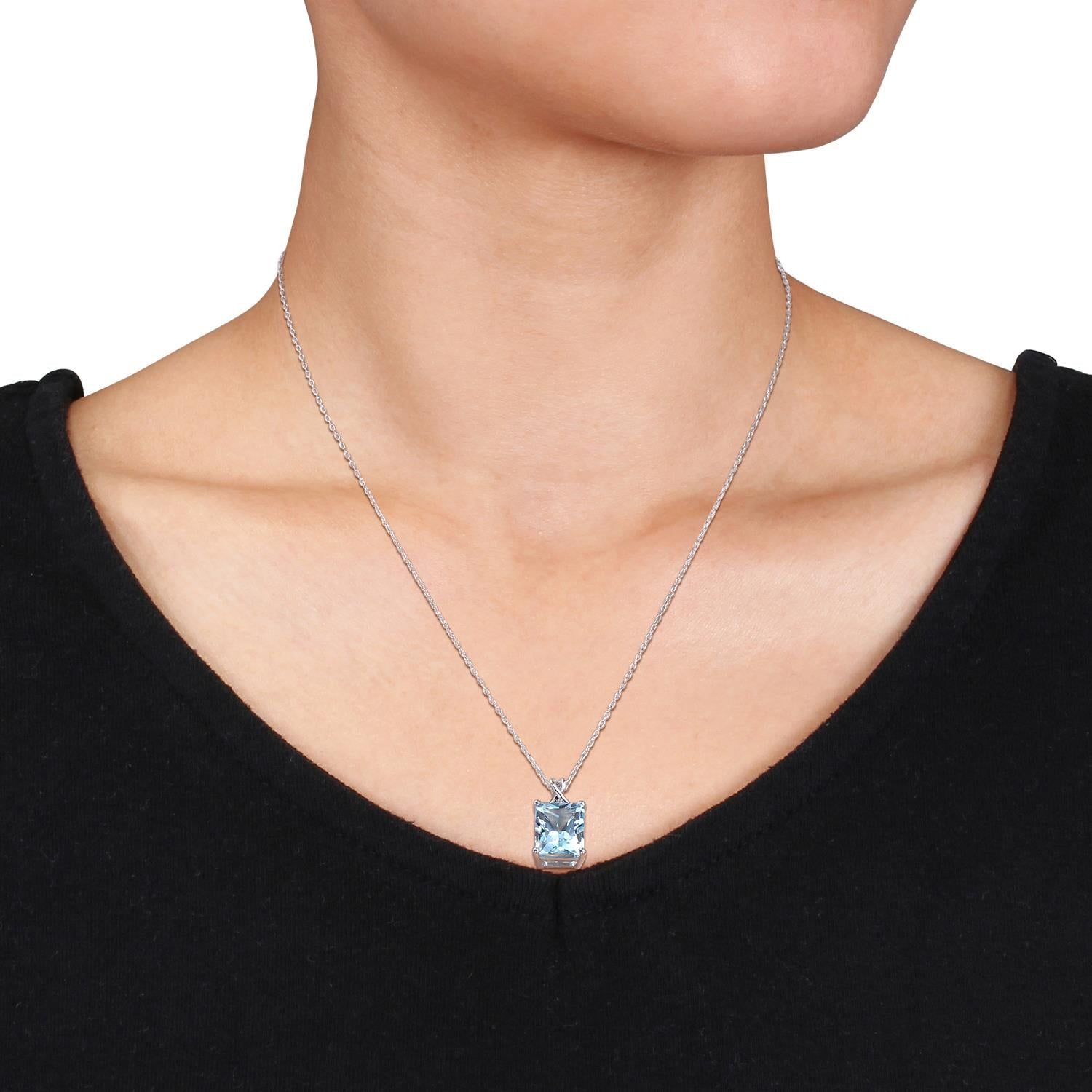 Blue and White Topaz Necklace sold by Lord & Taylor product image thumbnail 3