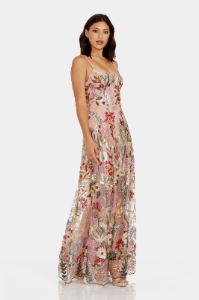 Umalina Sleeveless Sweetheart Fit & Flare Maxi Dress sold by Lord & Taylor