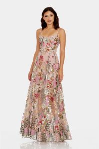 Umalina Sleeveless Sweetheart Fit & Flare Maxi Dress sold by Lord & Taylor