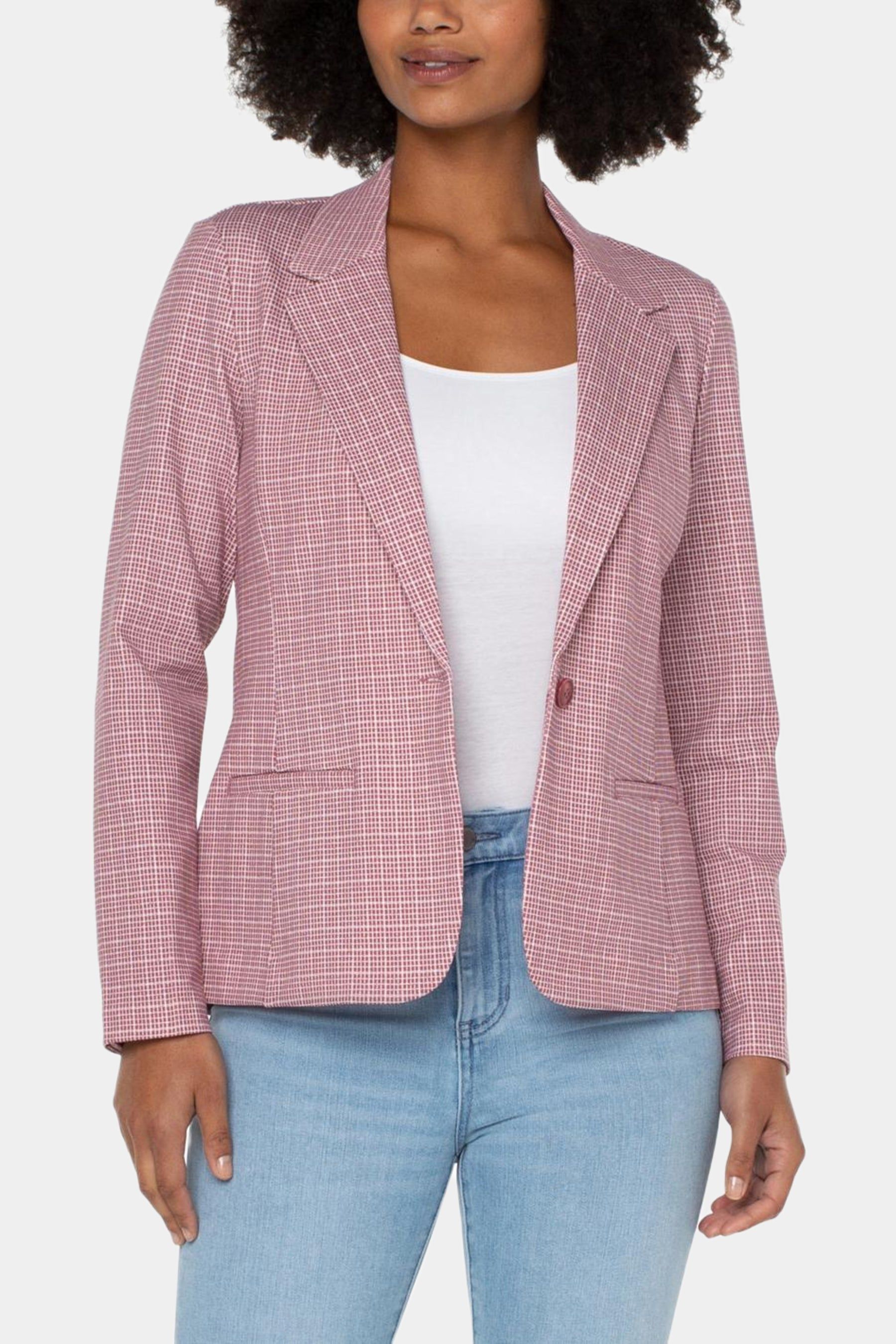Fitted Plaid Print Blazer sold by Lord & Taylor product image thumbnail 3