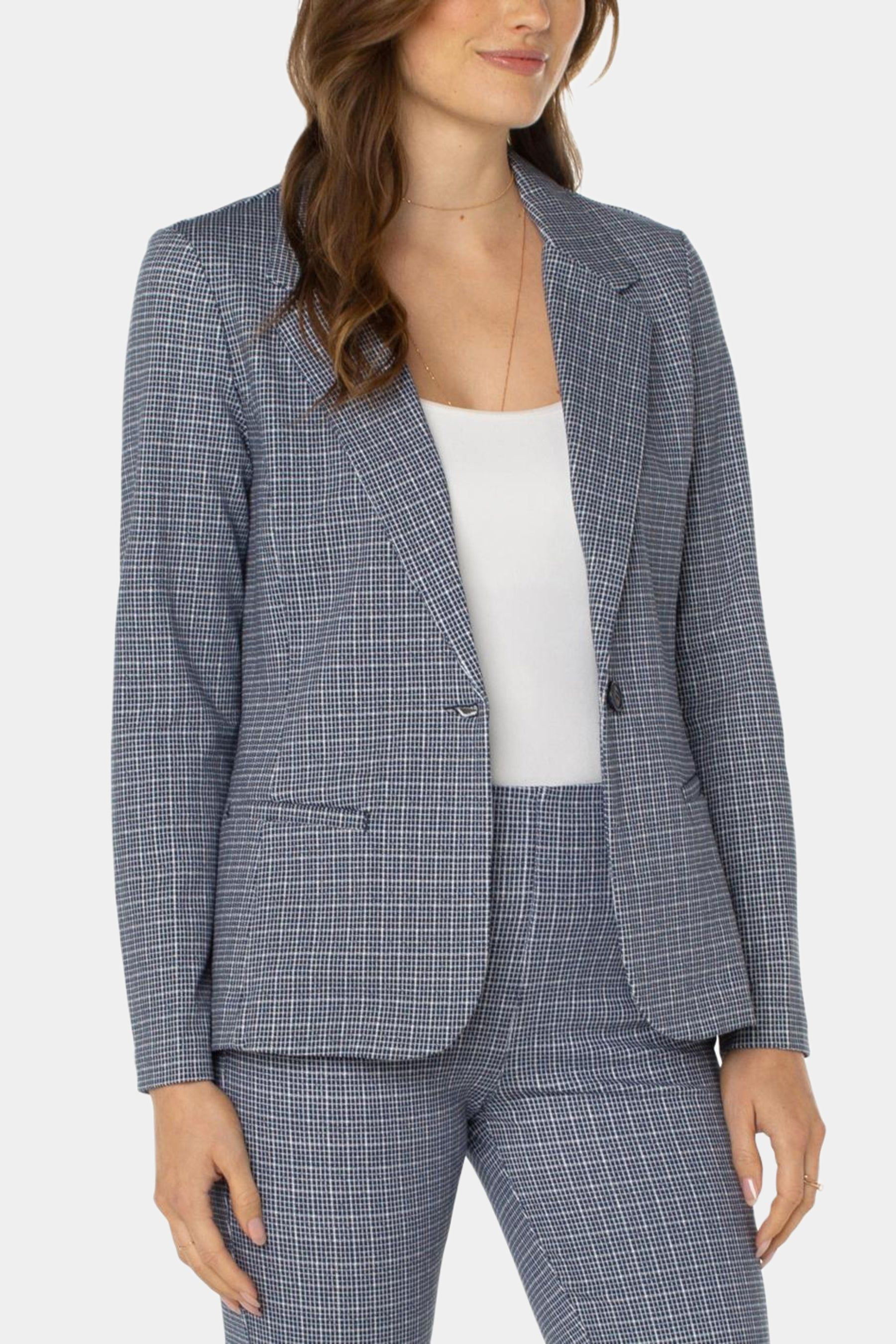 Fitted Plaid Print Blazer sold by Lord & Taylor product image thumbnail 7