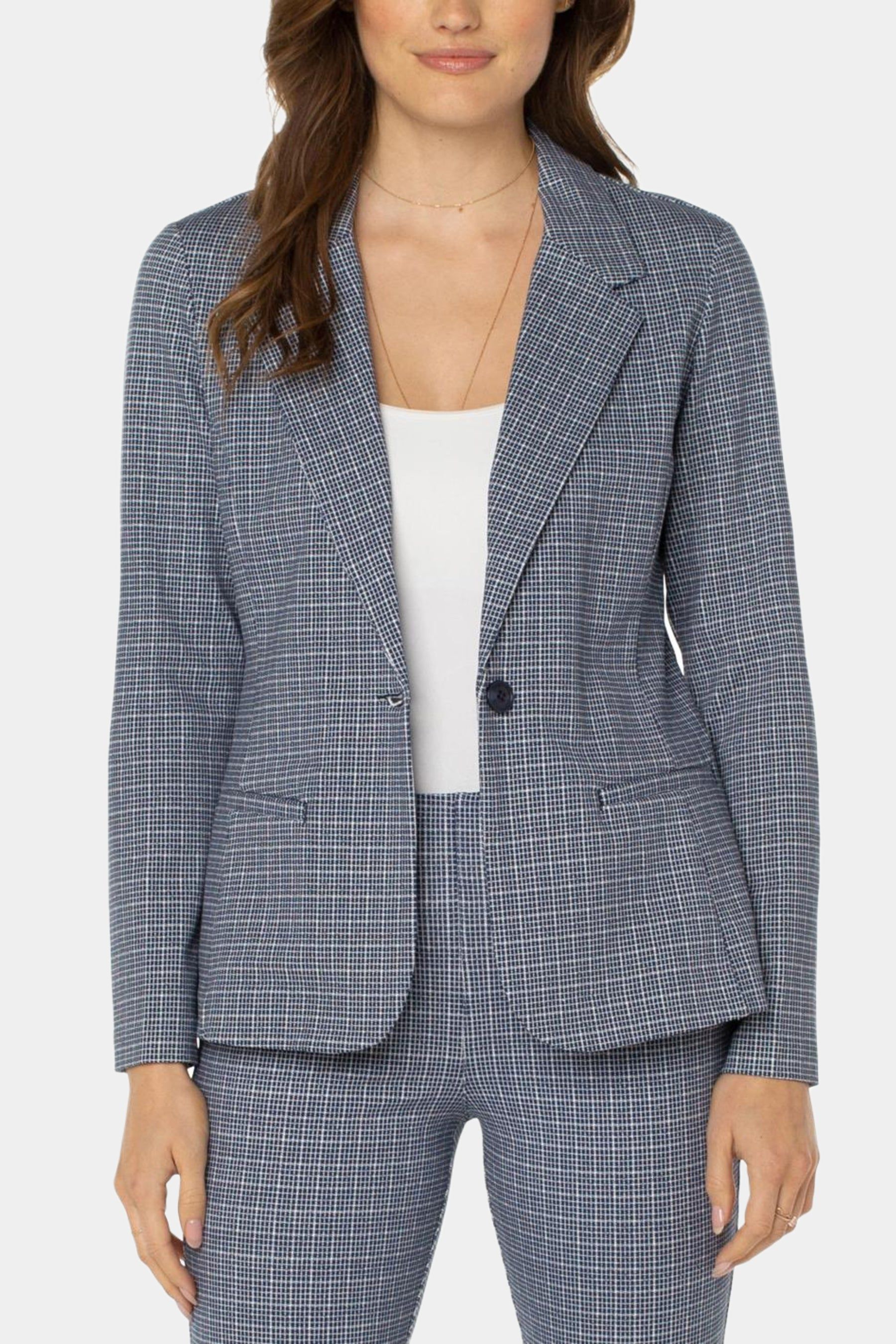 Fitted Plaid Print Blazer sold by Lord & Taylor