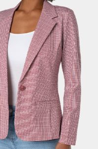 Fitted Plaid Print Blazer sold by Lord & Taylor