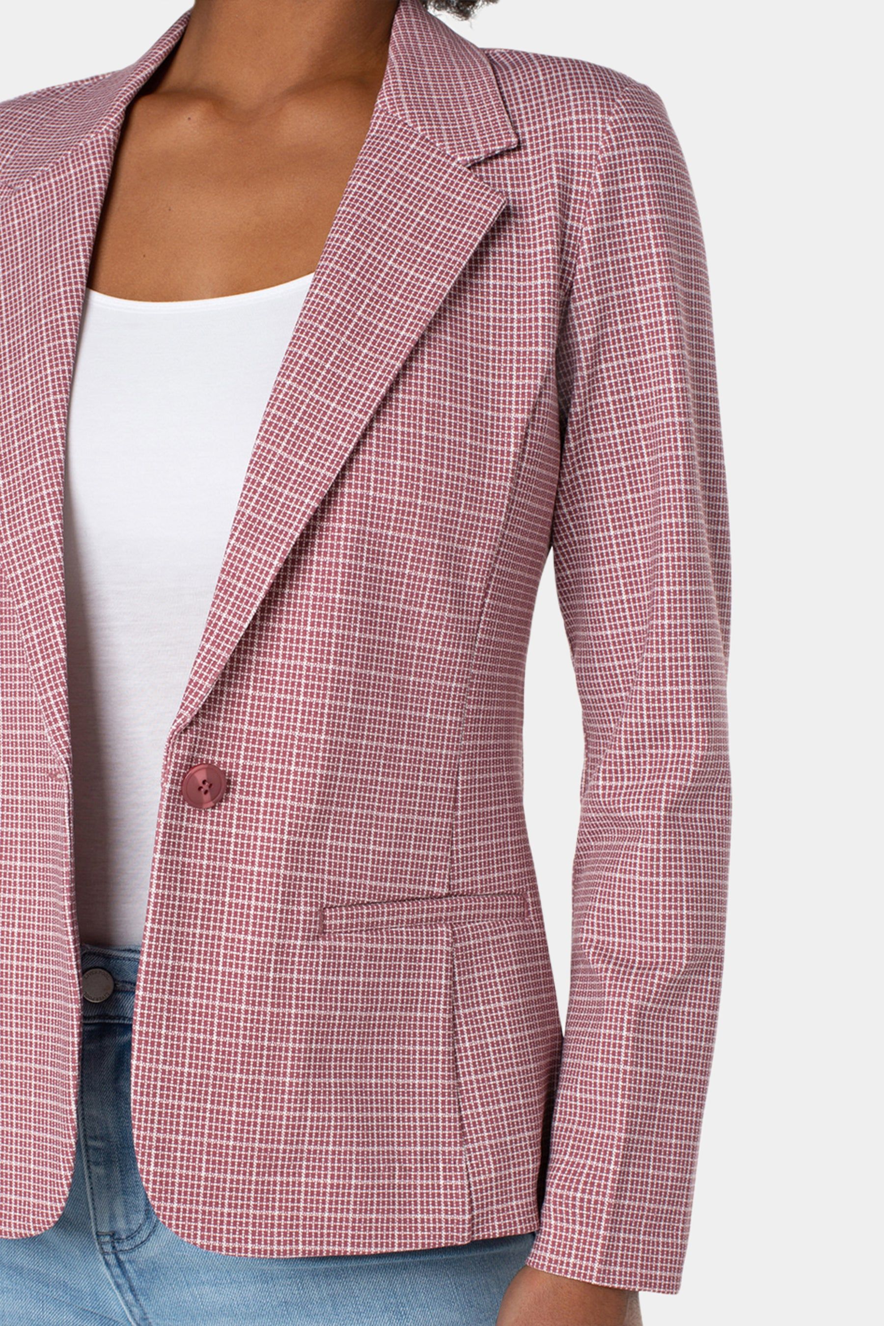 Fitted Plaid Print Blazer sold by Lord & Taylor product image thumbnail 5