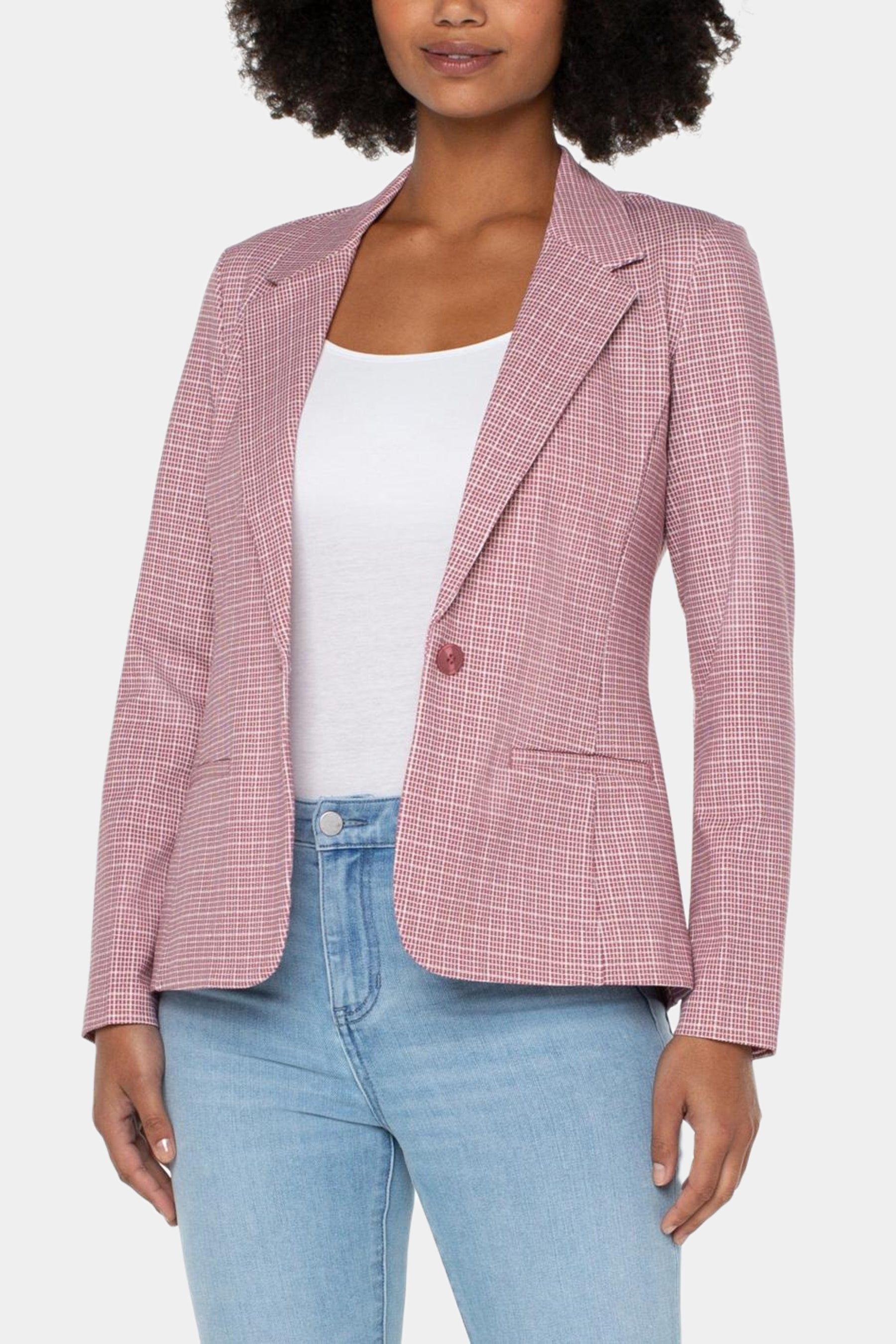 Fitted Plaid Print Blazer sold by Lord & Taylor product image thumbnail 2