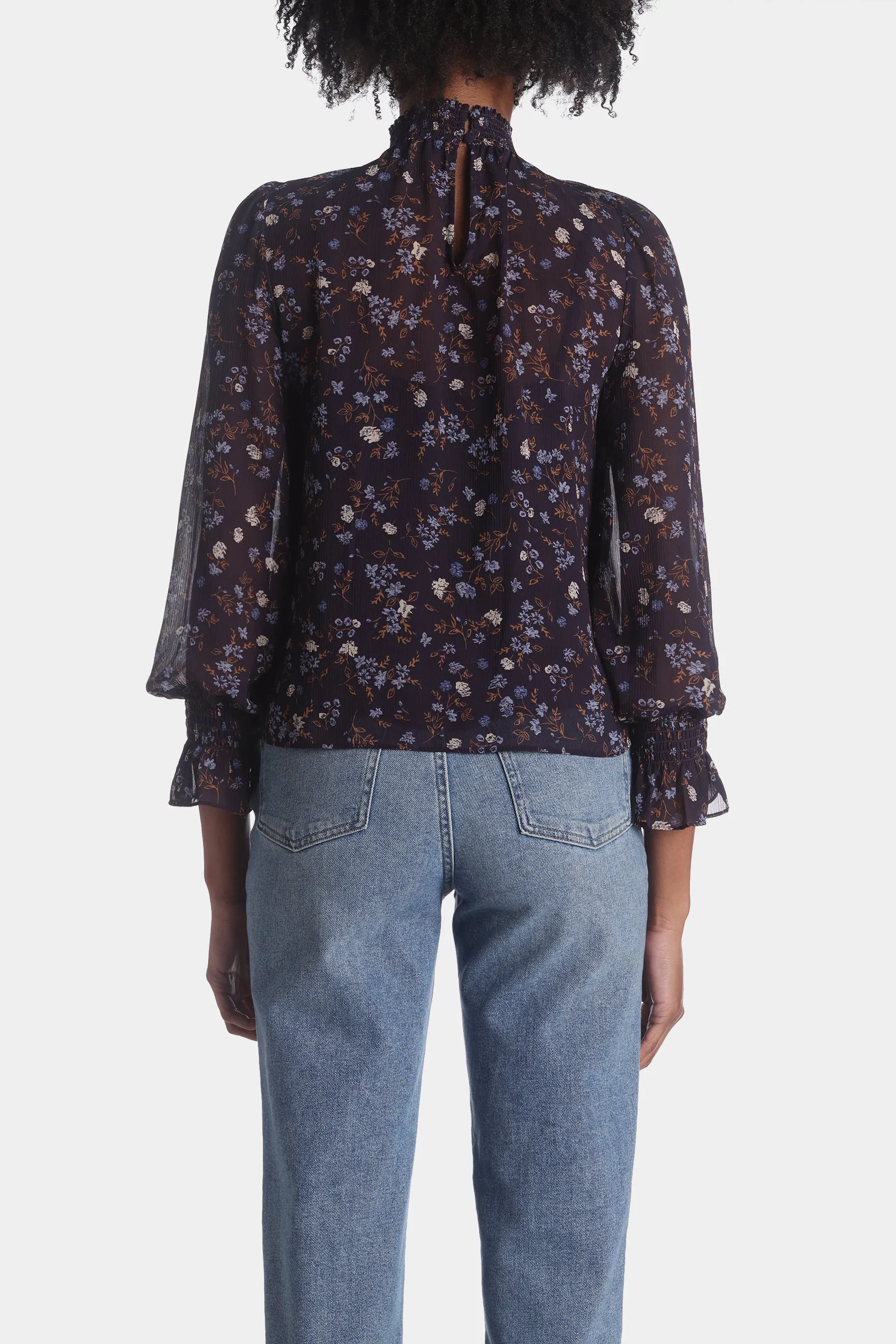 Smocked Wrist Mockneck Top With Cami sold by Lord & Taylor product image thumbnail 2