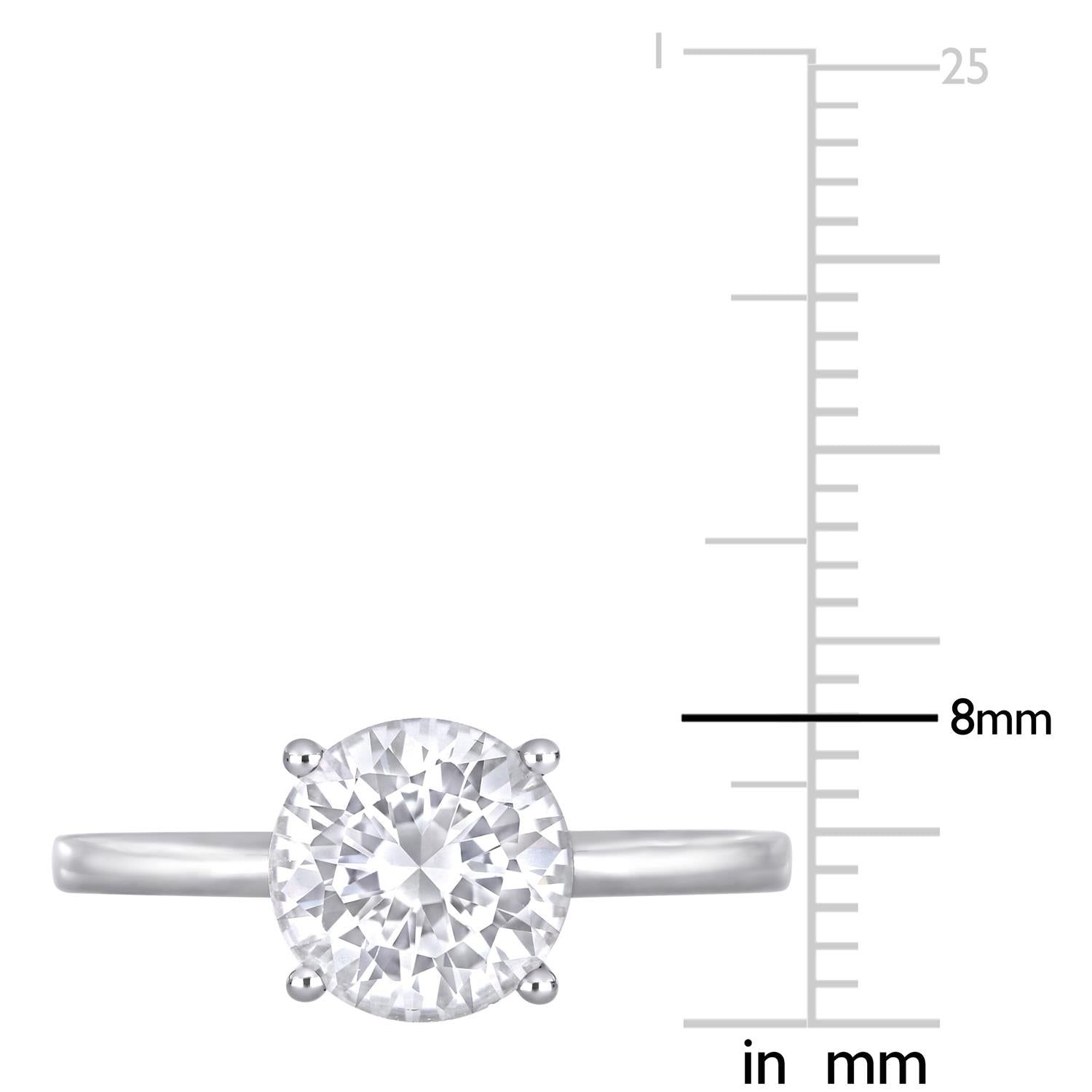 10k White Gold Created White Sapphire Ring sold by Lord & Taylor product image thumbnail 4