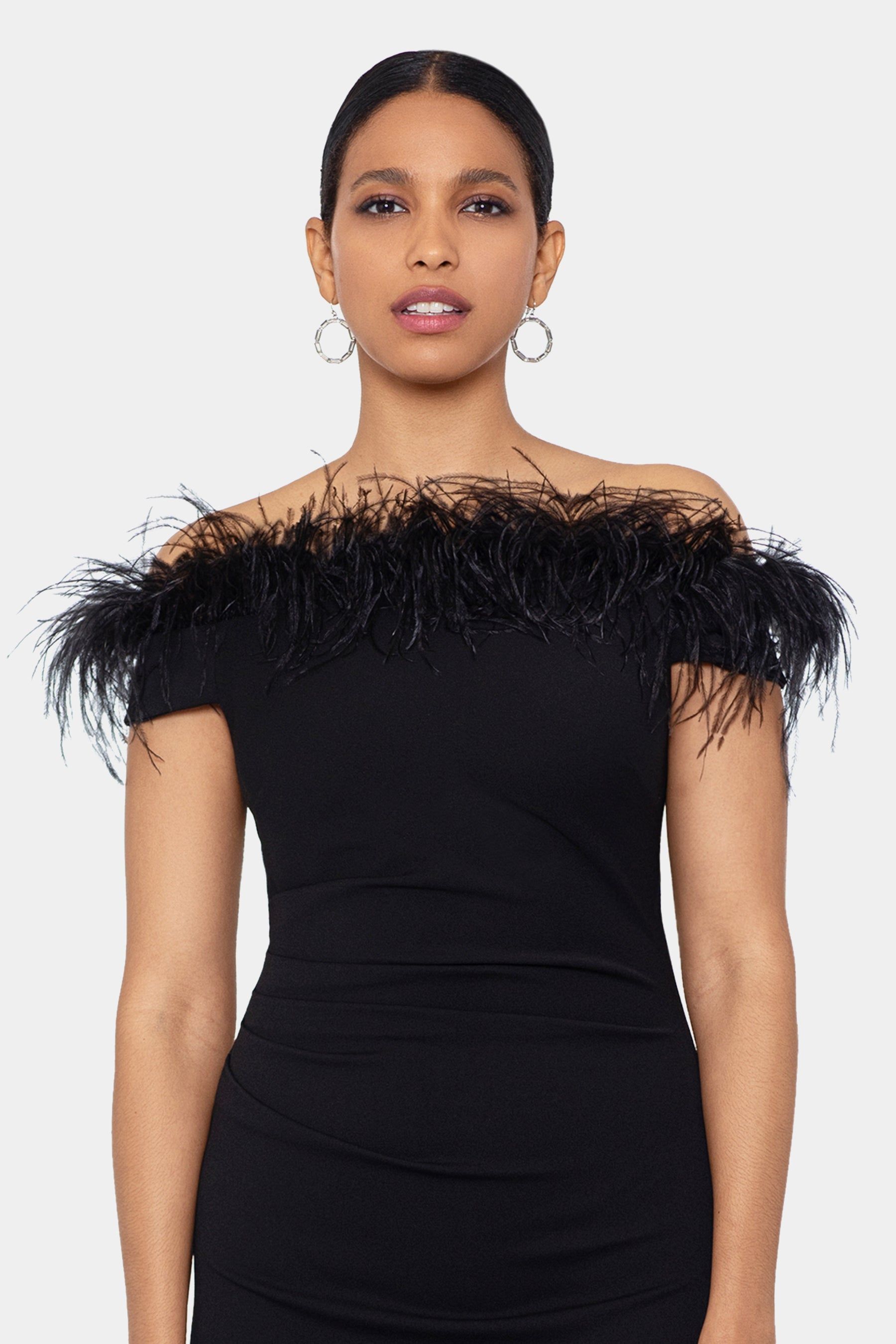 Long Off-shoulder Scuba Dress sold by Lord & Taylor product image thumbnail 3