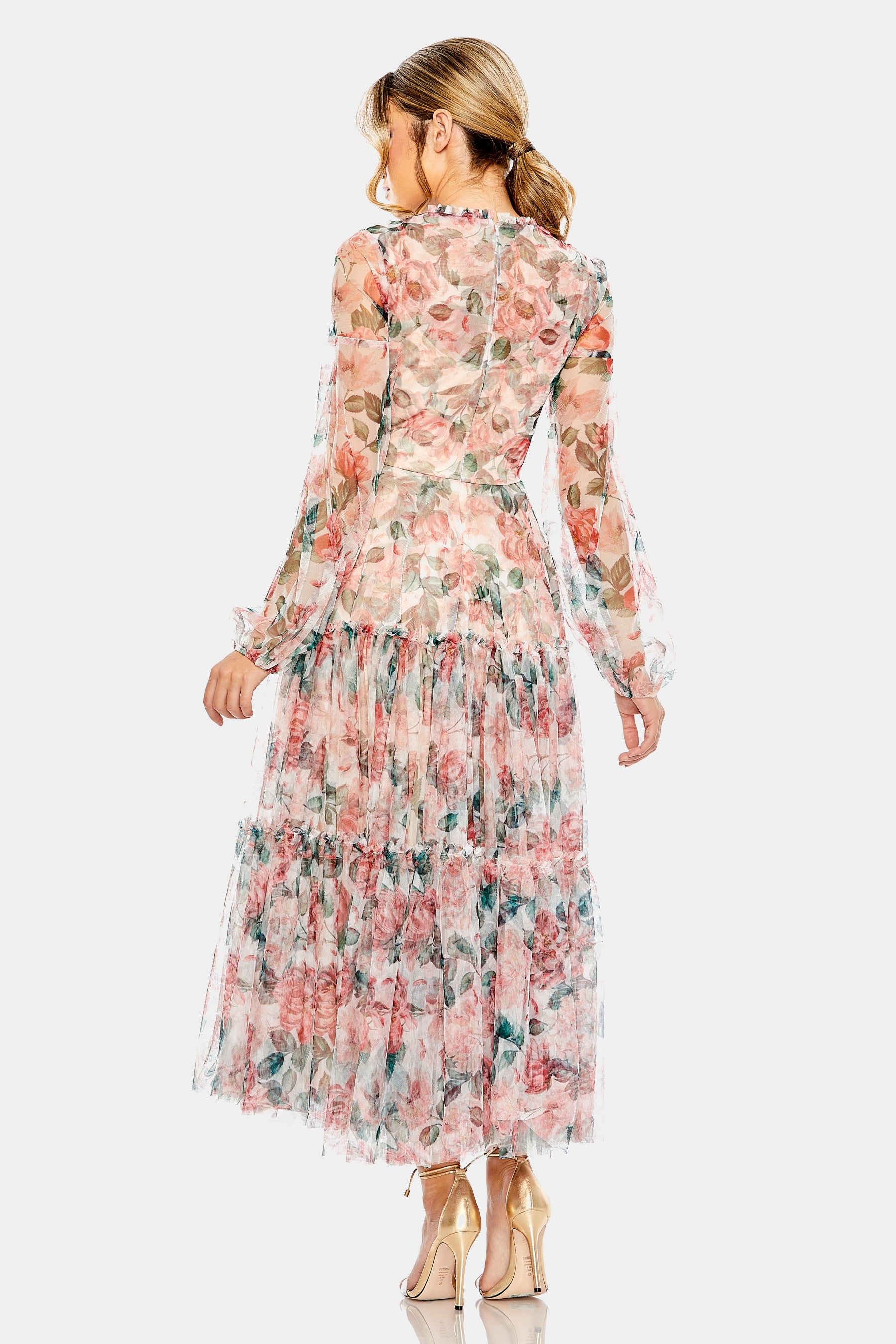 High Neck Long Balloon Sleeve Dress sold by Lord & Taylor product image thumbnail 4