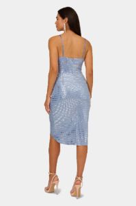 Metallic Knit Rouched Dress sold by Lord & Taylor