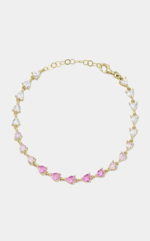 Ombre Heart Tennis Bracelet sold by Lord & Taylor