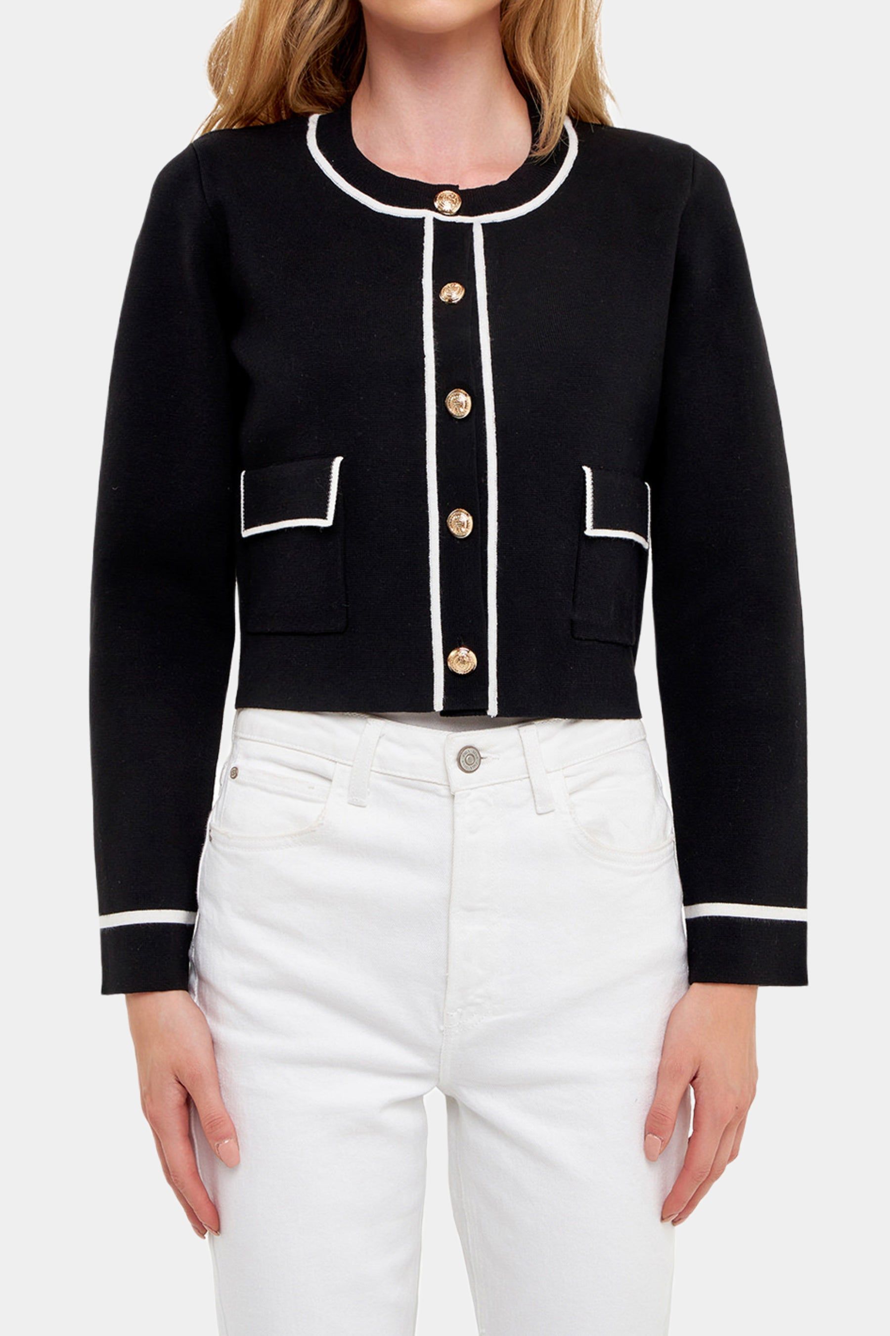 Contrast Stitch Cardigan sold by Lord & Taylor product image thumbnail 7