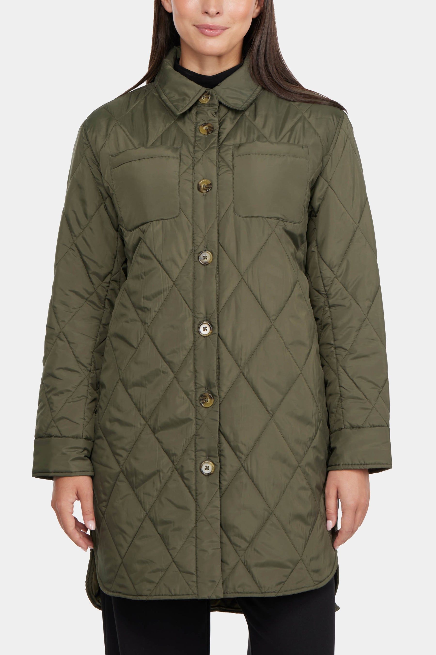 Tine Light Weight Self-packable Shacket sold by Lord & Taylor