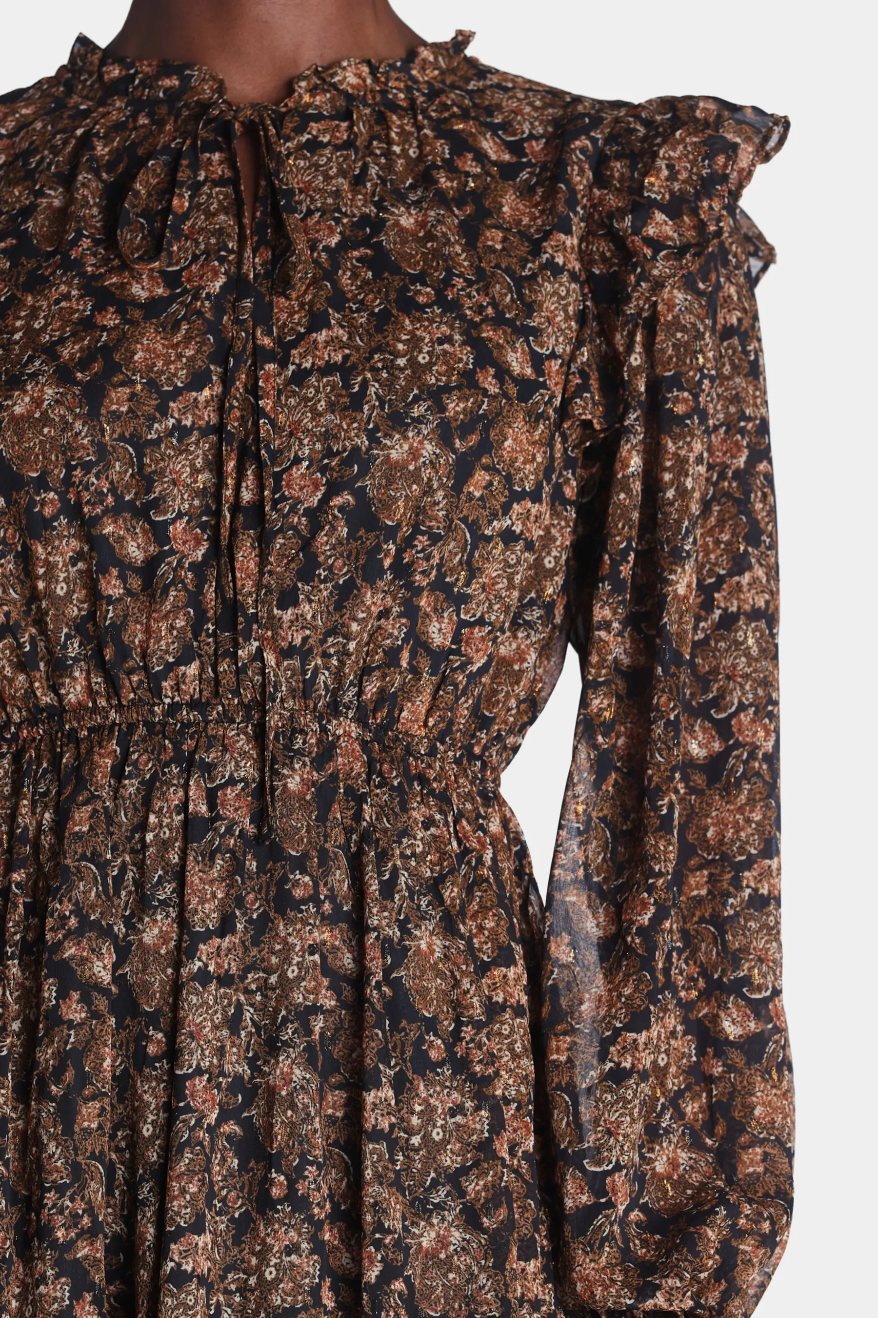 Printed Ruffle Midi Dress sold by Lord & Taylor product image thumbnail 5