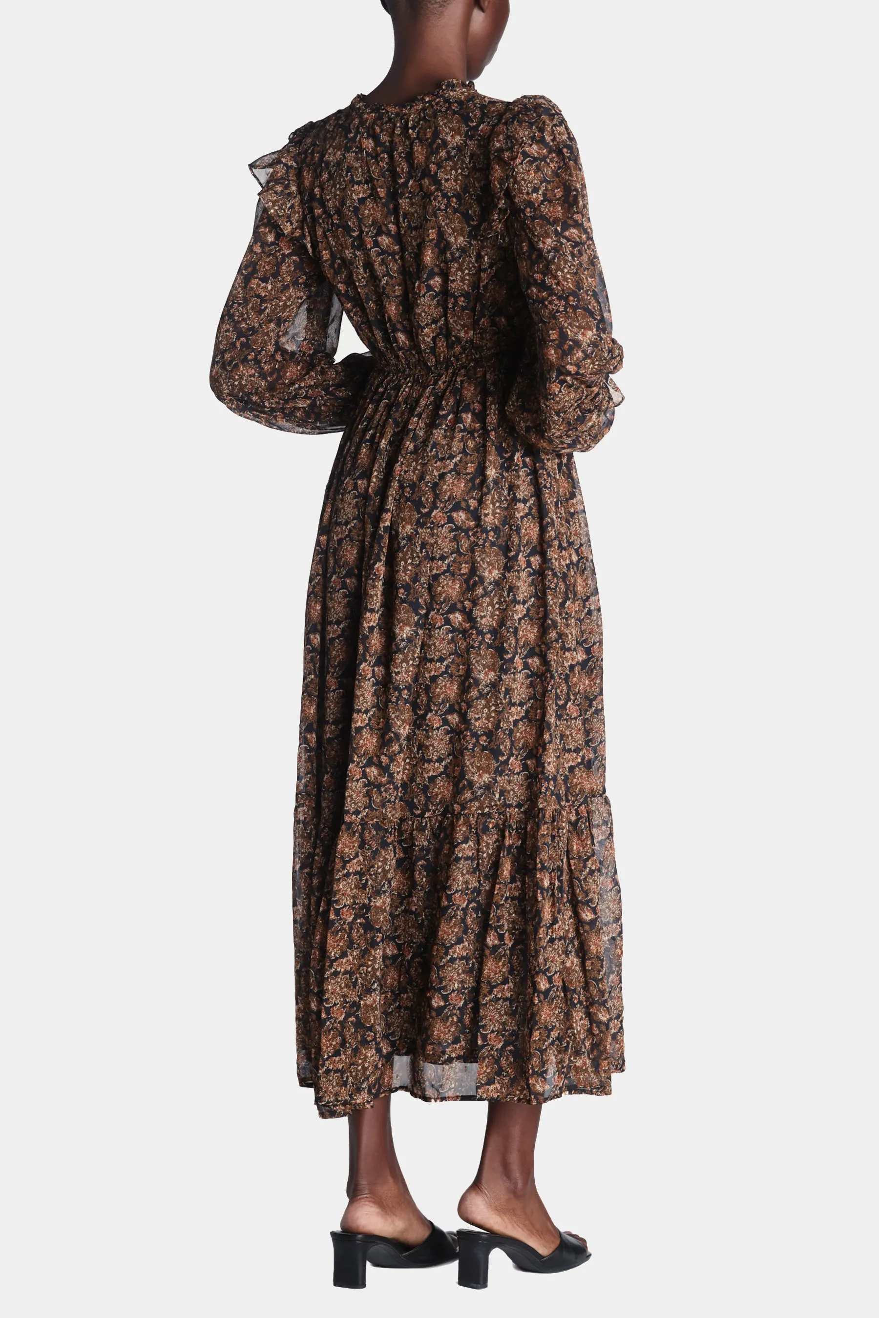 Printed Ruffle Midi Dress sold by Lord & Taylor product image thumbnail 2