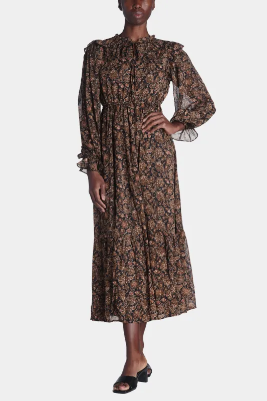 Printed Ruffle Midi Dress sold by Lord & Taylor
