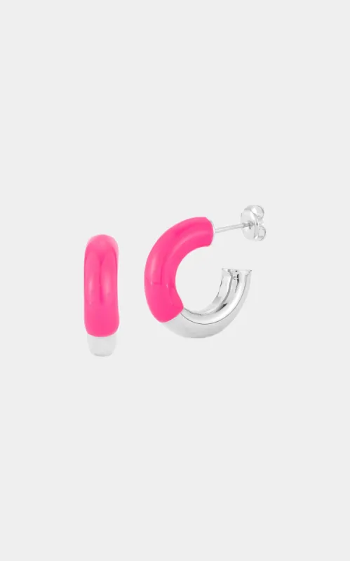 Sterling  Enamel Hoops sold by Lord & Taylor