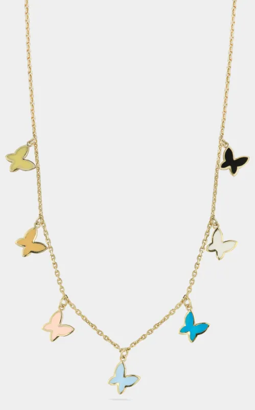 Multi Colored Butterfly Charm Necklace sold by Lord & Taylor