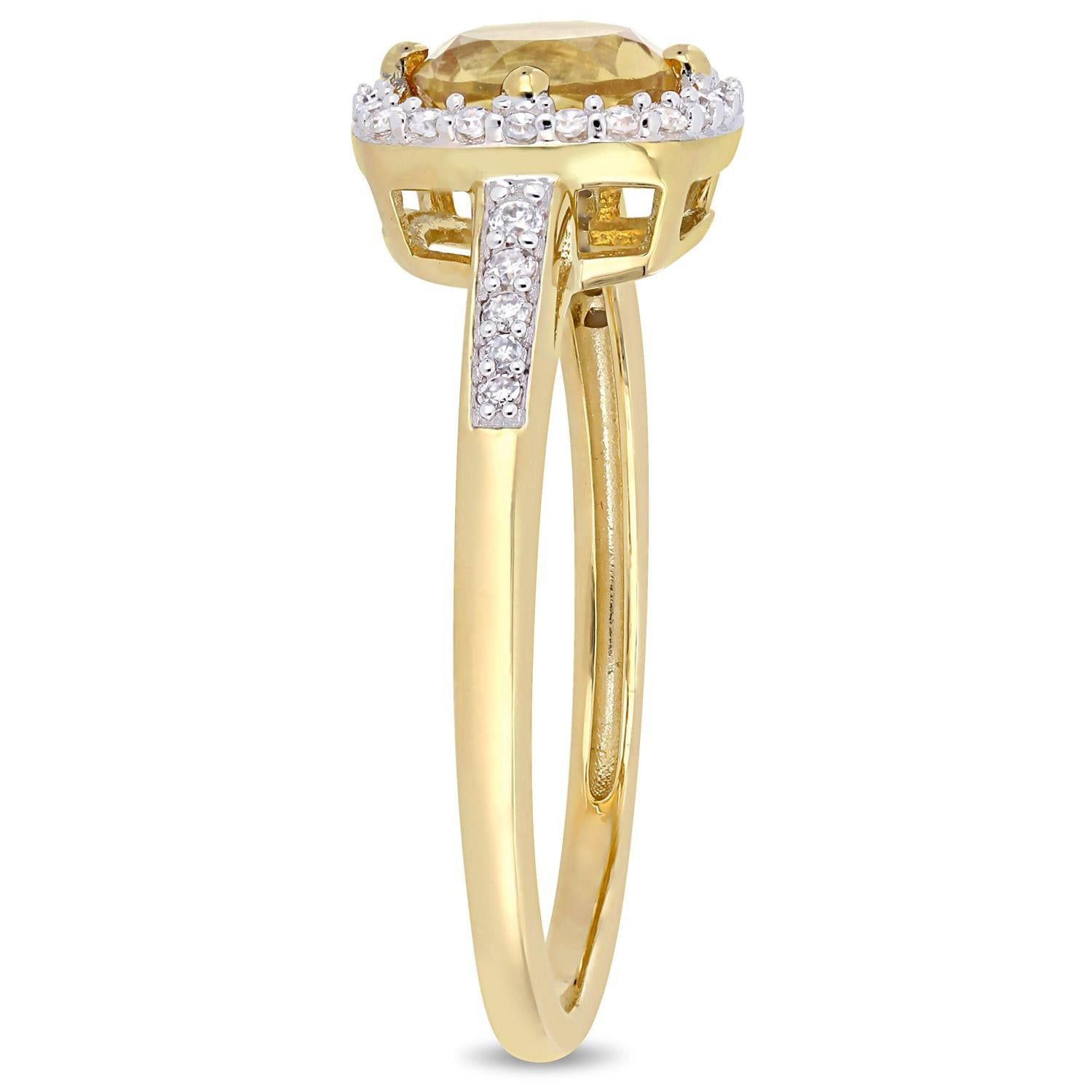 10k Yellow Gold Citrine and Diamond Ring sold by Lord & Taylor product image thumbnail 2