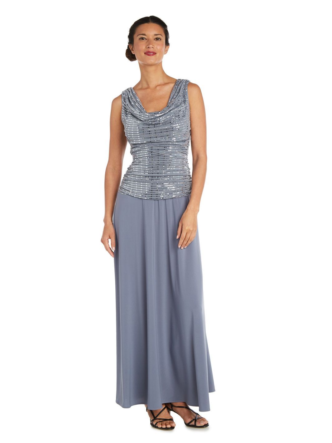 Petite Sleeveless Maxi Gown With Sequined Top sold by Lord & Taylor