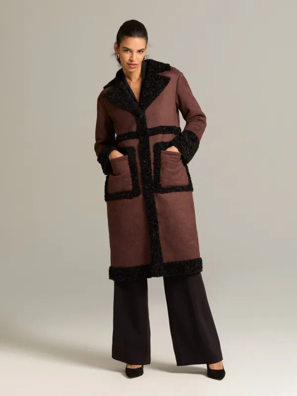 Faux Suede and Sherpa Coat sold by Lord & Taylor