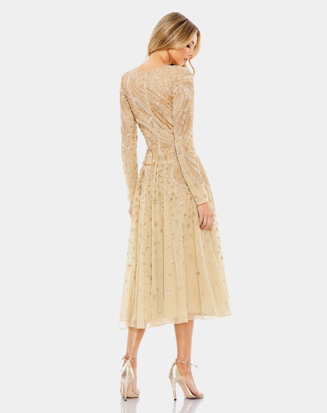 Embellished Illusion High Neck Long Sleeve Dress sold by Lord & Taylor product image thumbnail 5