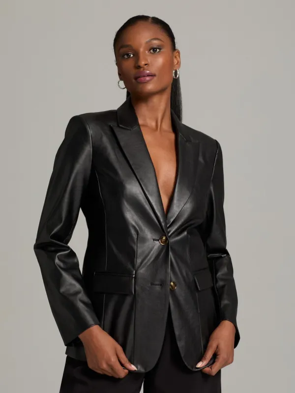 Faux Leather Blazer sold by Lord & Taylor