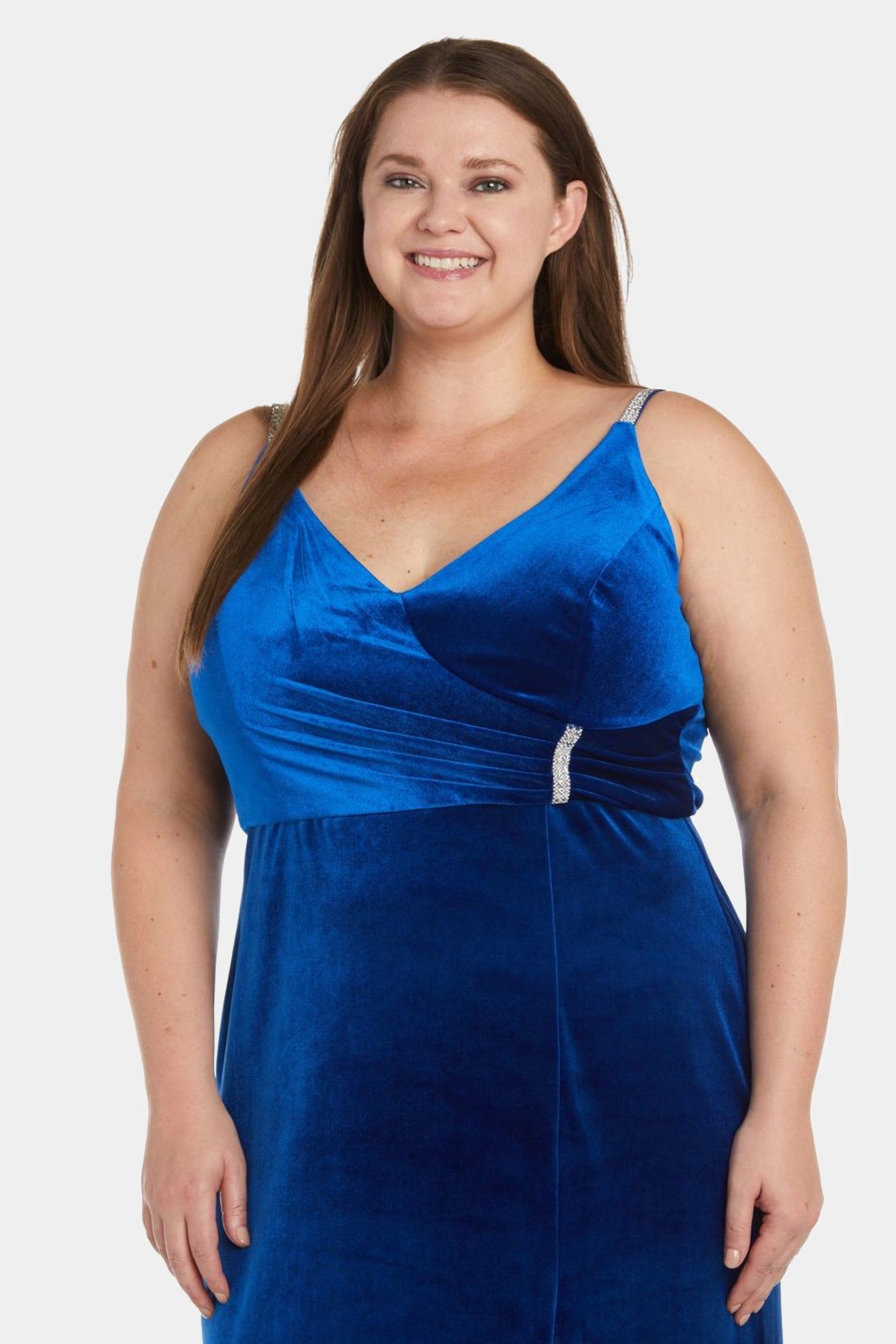 Rhinestone Detail Velvet Evening Gown sold by Lord & Taylor product image thumbnail 14