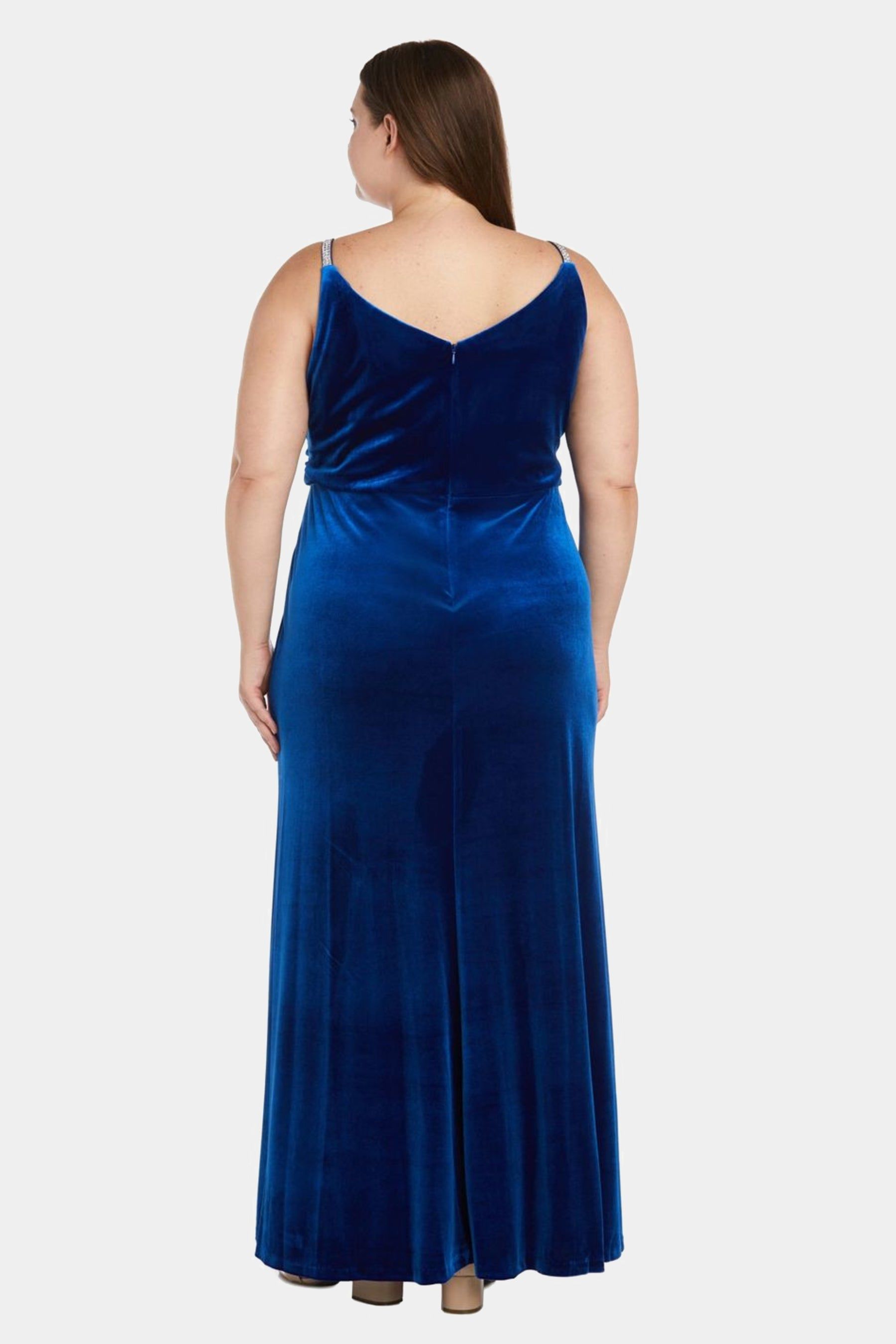 Rhinestone Detail Velvet Evening Gown sold by Lord & Taylor product image thumbnail 2