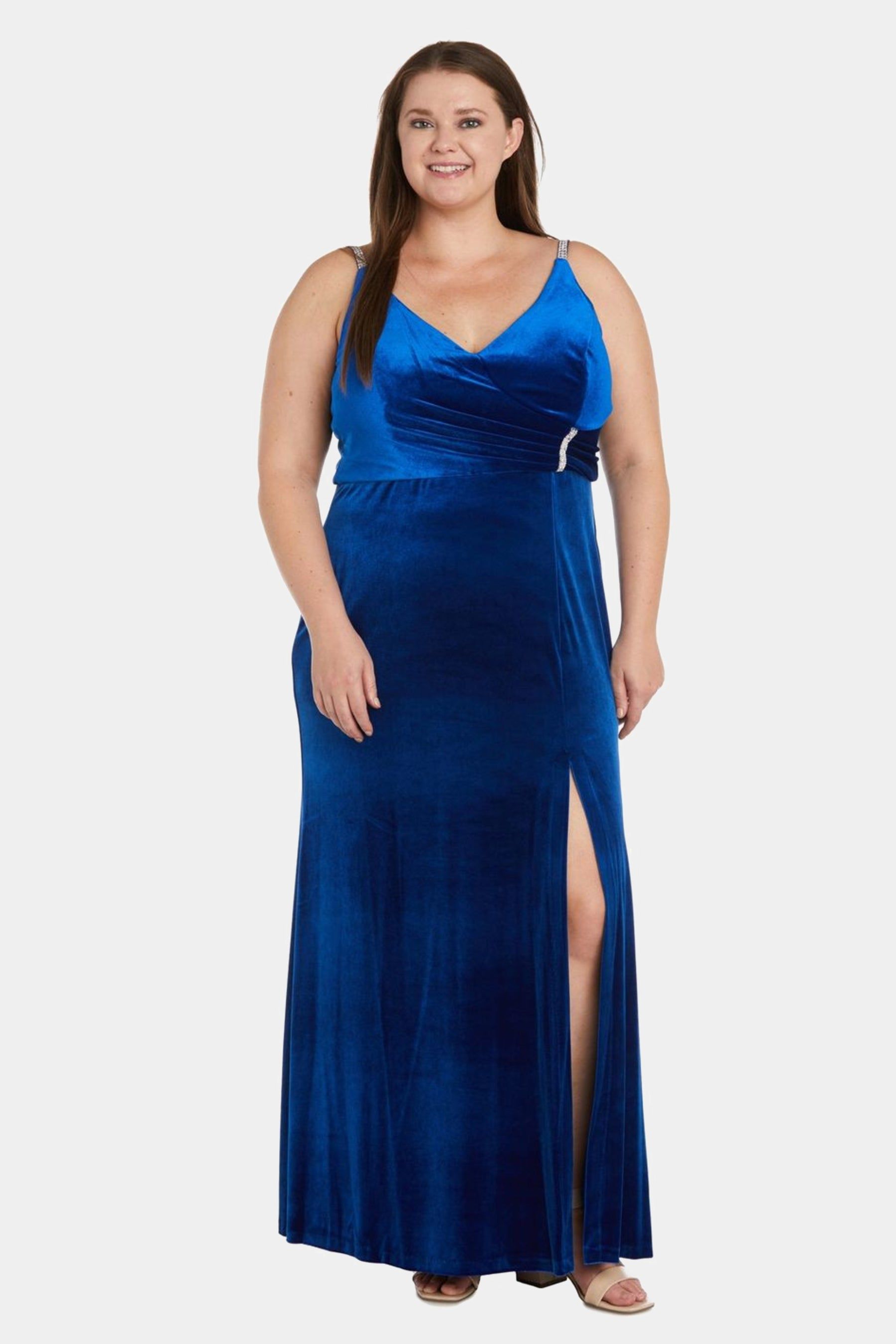 Rhinestone Detail Velvet Evening Gown sold by Lord & Taylor product image thumbnail 12