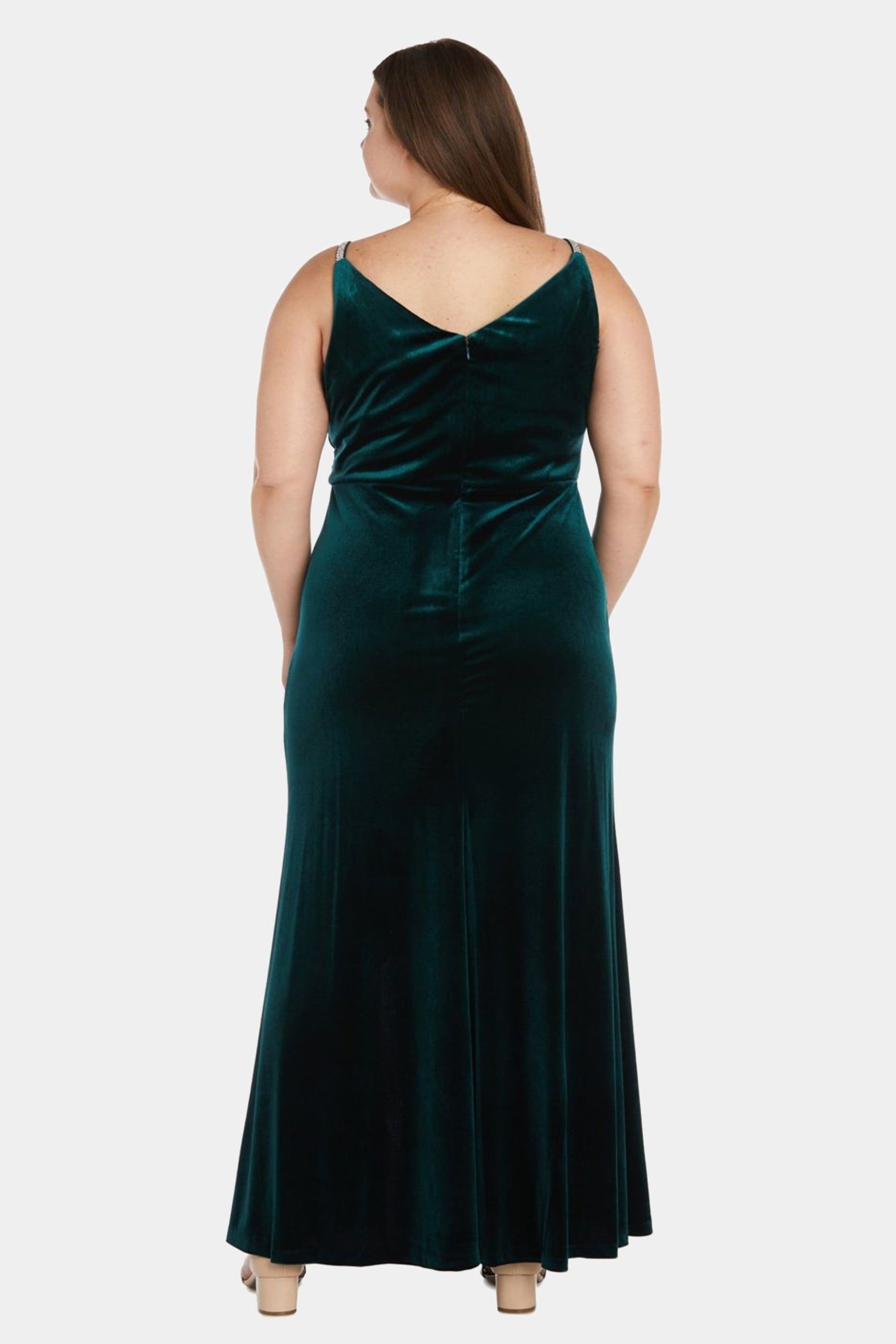 Rhinestone Detail Velvet Evening Gown sold by Lord & Taylor product image thumbnail 16