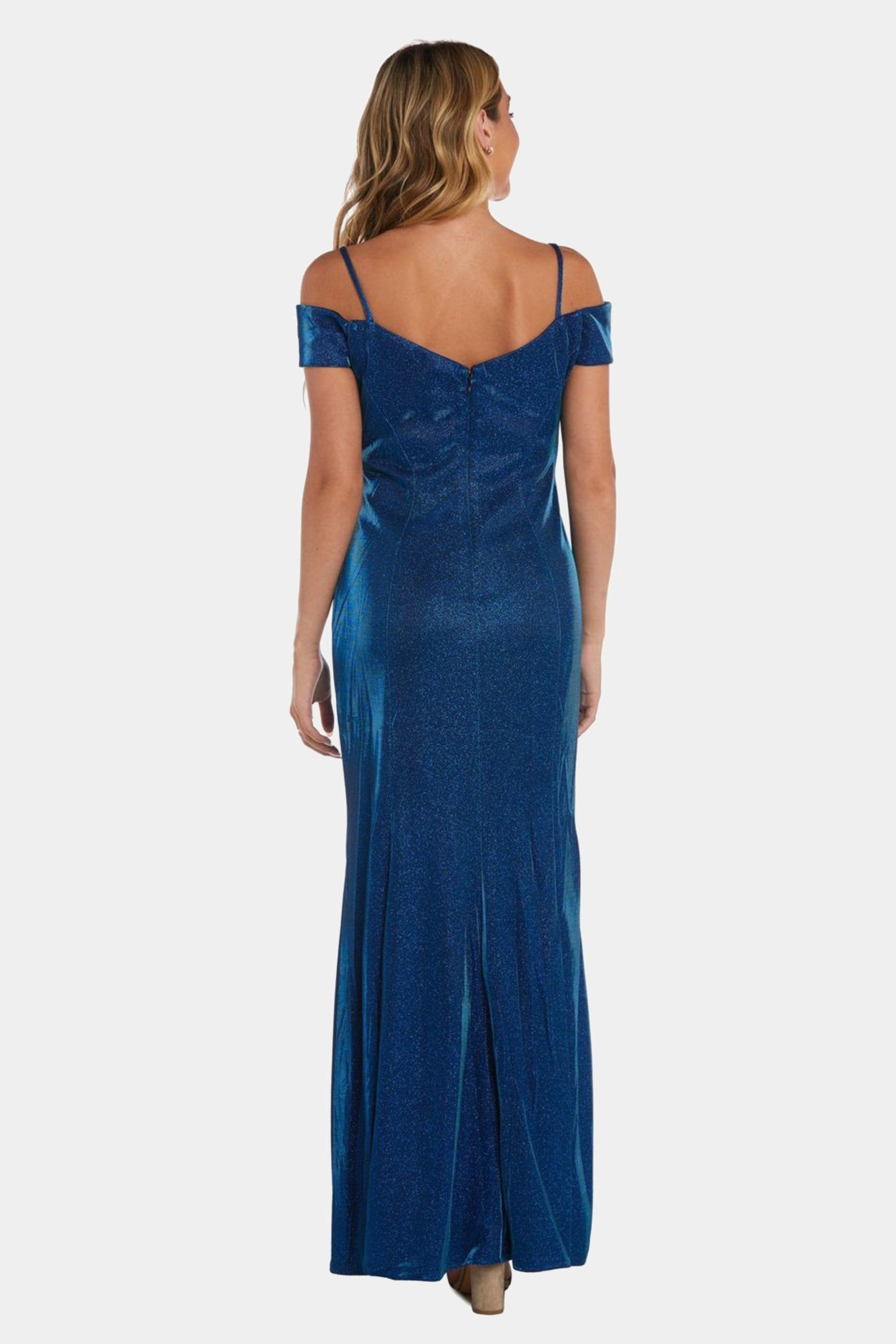 Long Metallic Off the Shoulder Gown sold by Lord & Taylor product image thumbnail 6