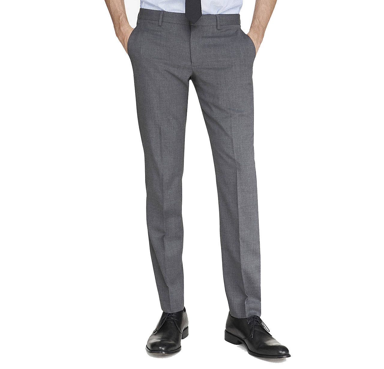 Solid Gray Plainweave Trouser sold by Lord & Taylor product image thumbnail 3