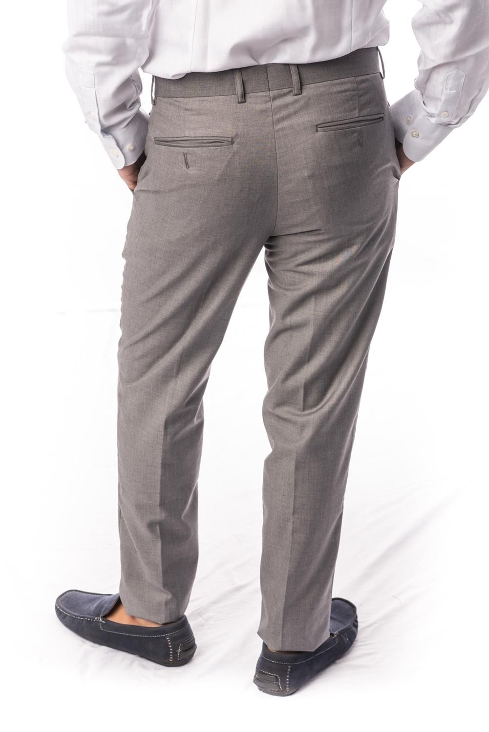 Solid Gray Plainweave Trouser sold by Lord & Taylor product image thumbnail 2