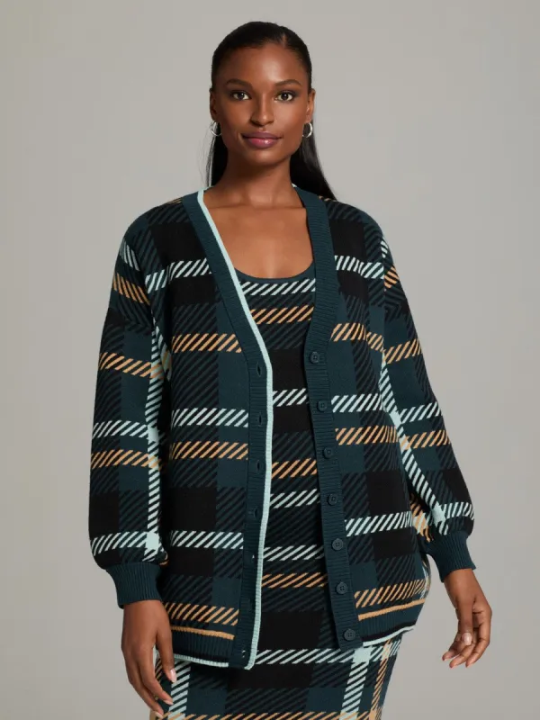 Plaid Tunic Cardi sold by Lord & Taylor