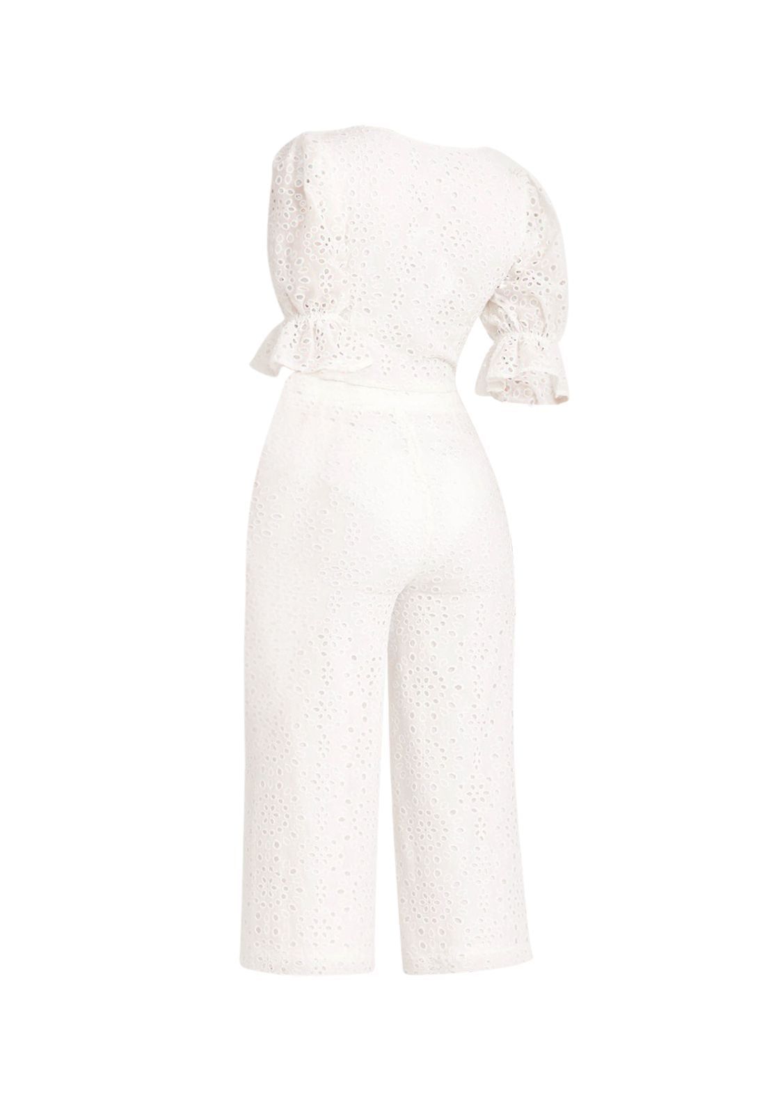 Pilar White Eyelet Pants sold by Lord & Taylor product image thumbnail 3